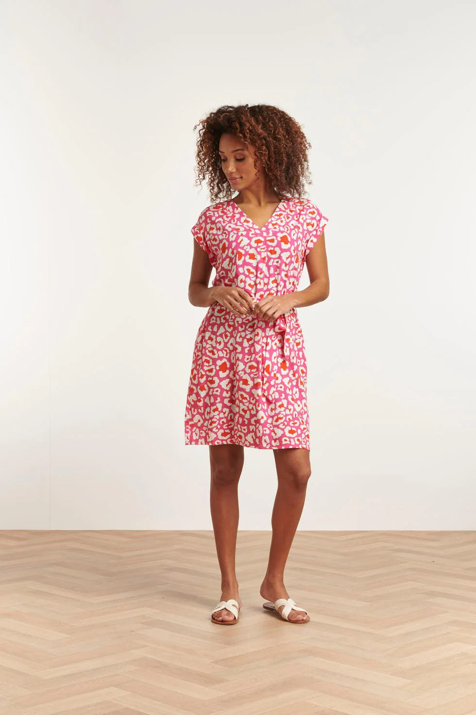 22400, Dress | Pink - White - Image 3