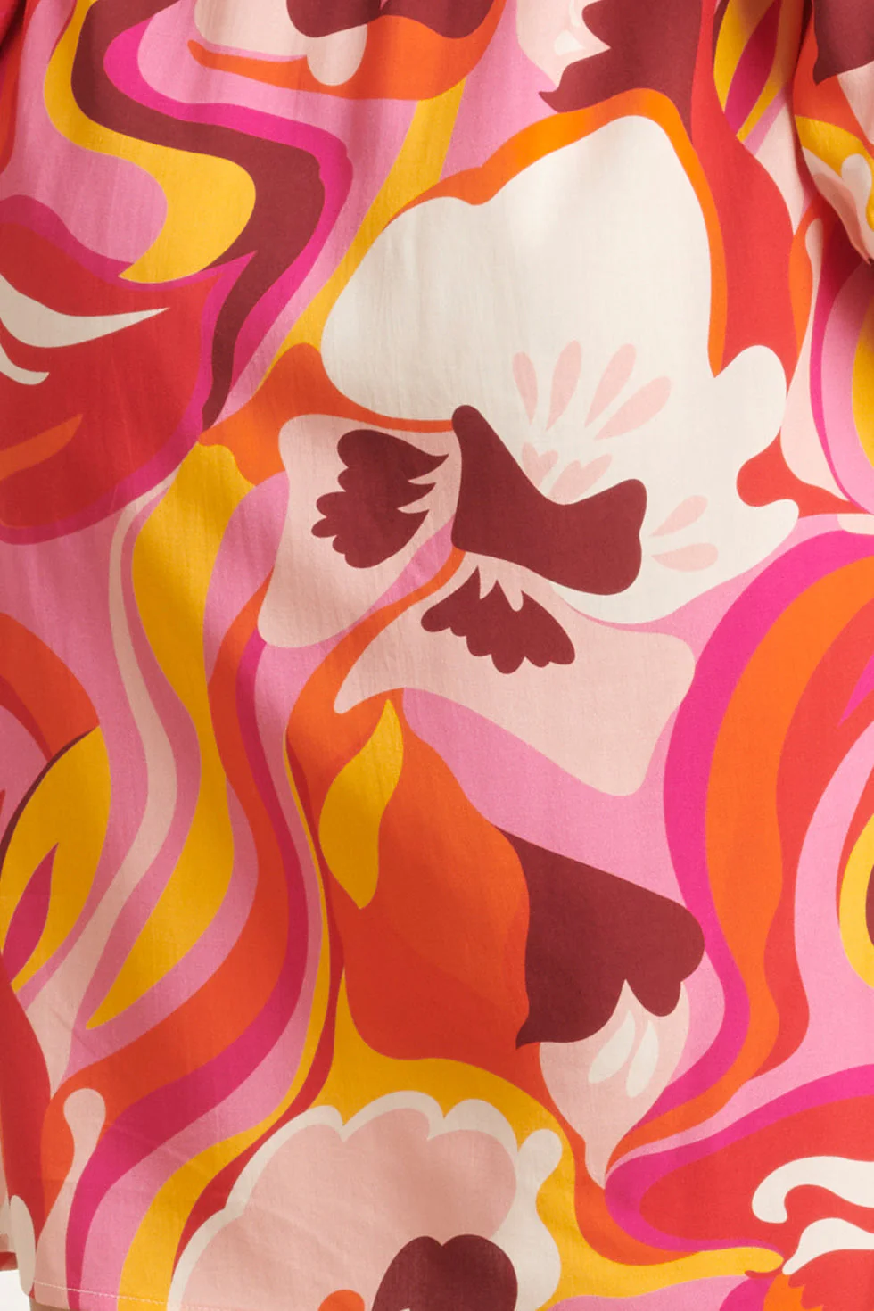 24000 Floral Retro Print V-Neck Jurk Met Riem | Pink - Muticolour - Image 8