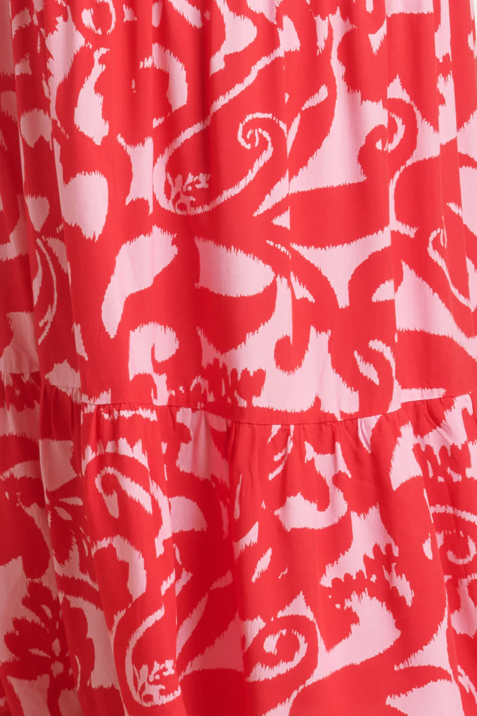 24005 Bloemen Barok Maxi Jurk | Pink - Red - Image 10
