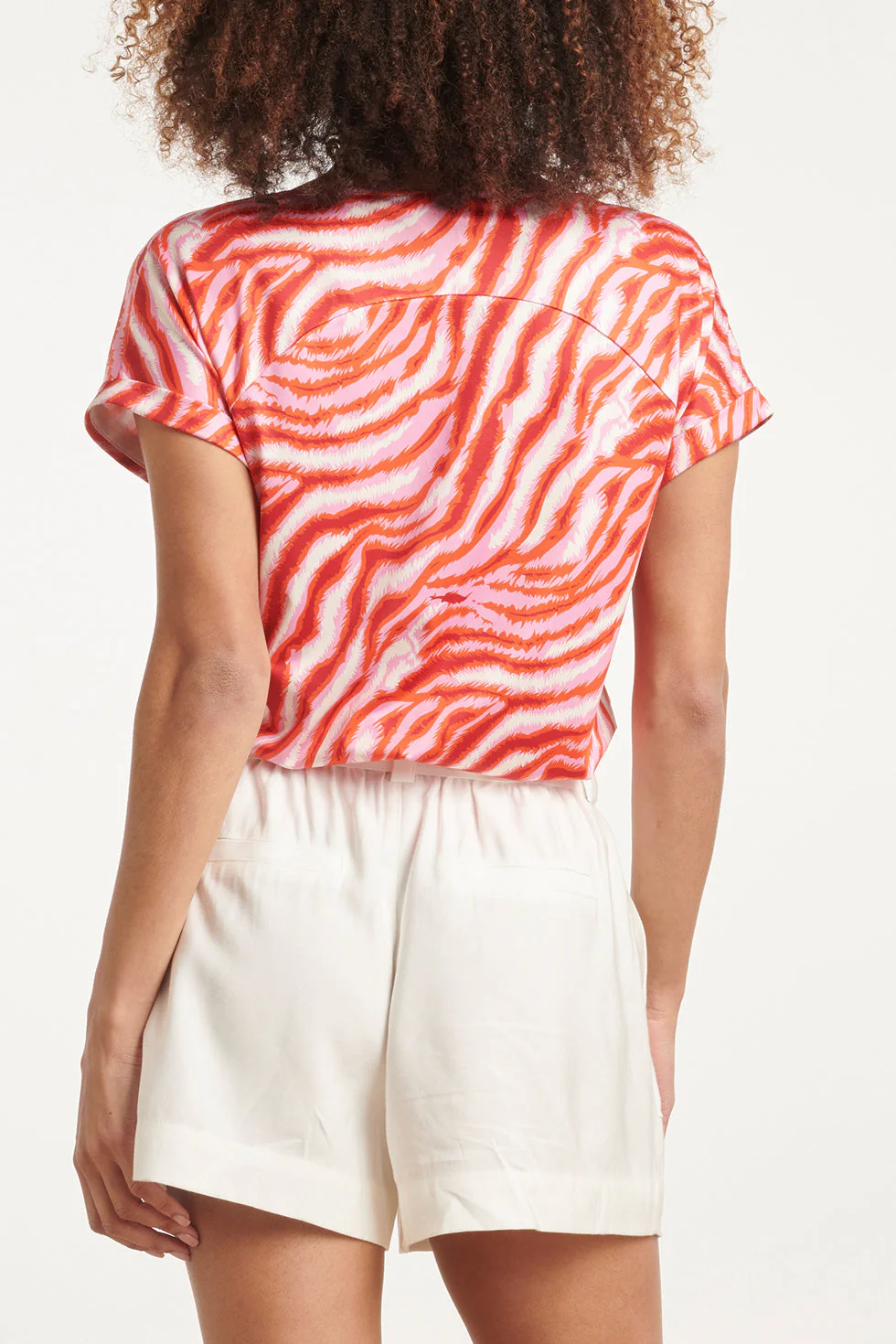 24009 Zebra Stretch Top | Pink - Red - Image 5