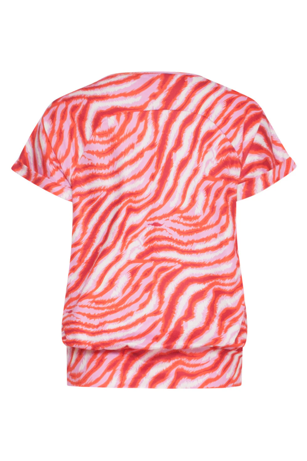 24009 Zebra Stretch Top | Pink - Red - Image 7