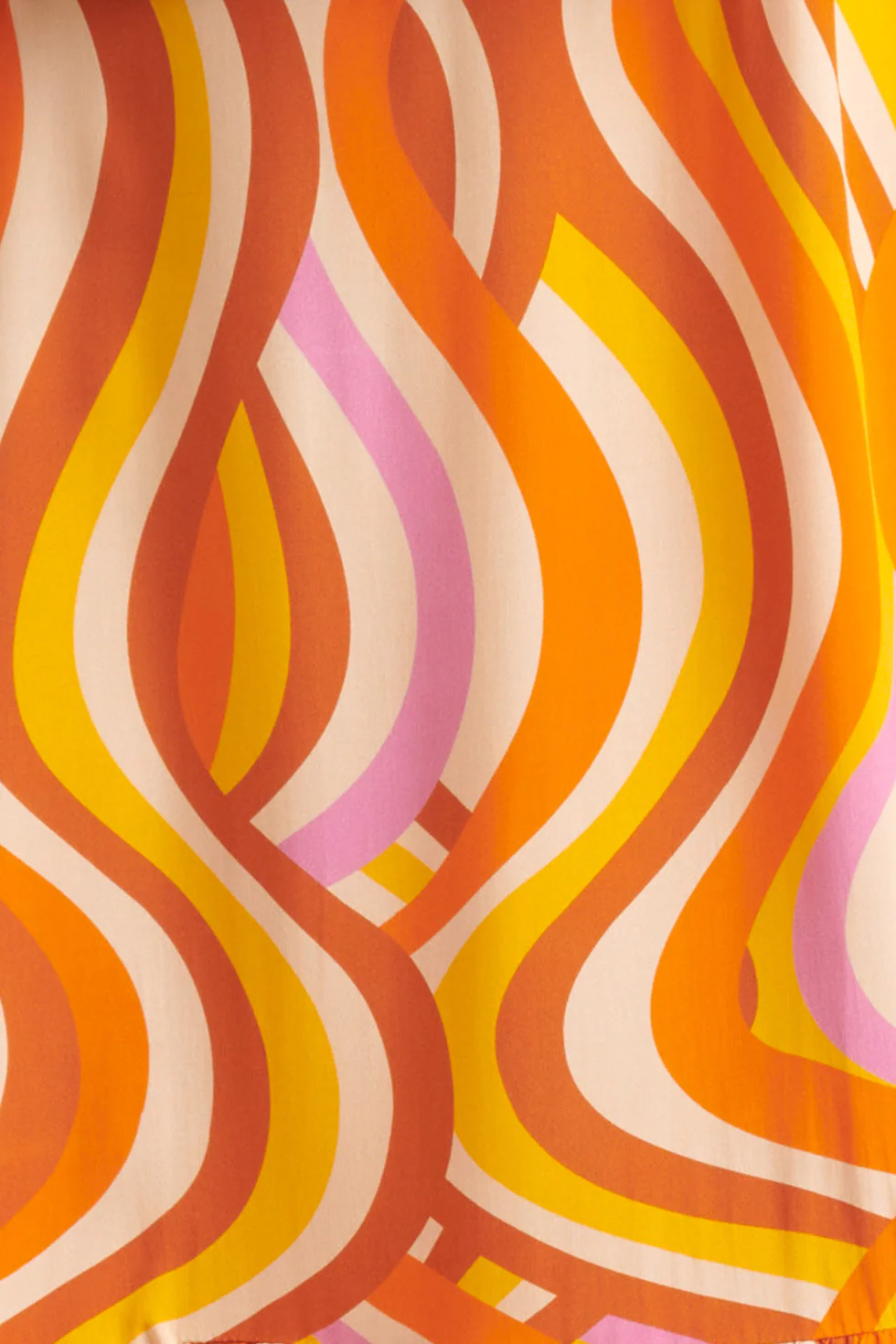 24011 Zomerse Spaghetti Jurk Met Retro Print | Orange - Muticolour - Image 9