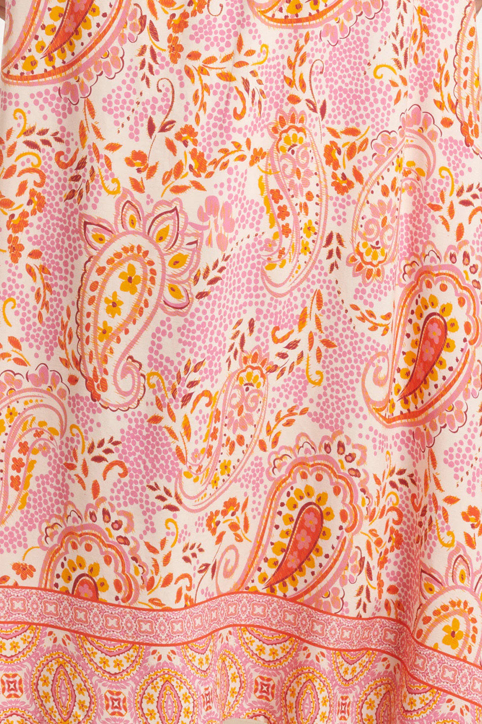 24014 Maxi Zomerjurk Met Paisley Print | White - Muticolour - Image 8