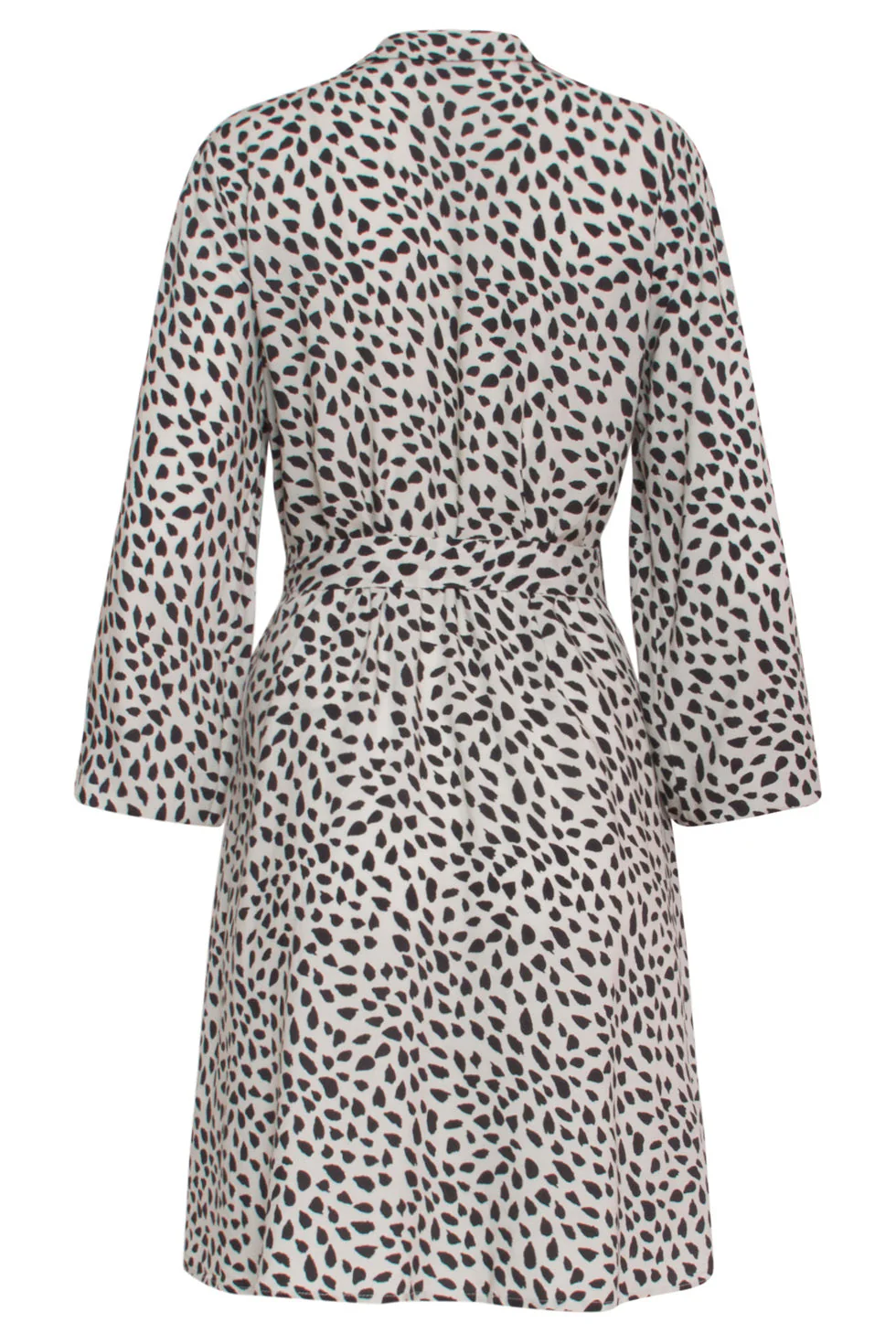 24028 Korte Shirtdress Met Dierenprint | Sand - Black - Image 6