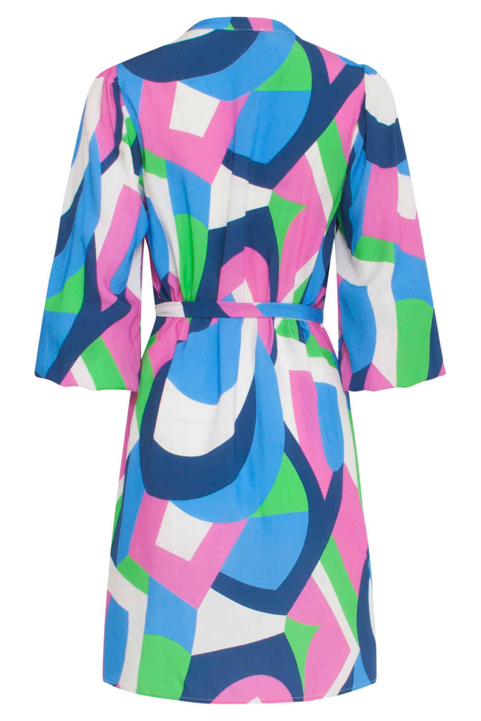 24042 Klassieke Jurk | White - Muticolour - Image 7