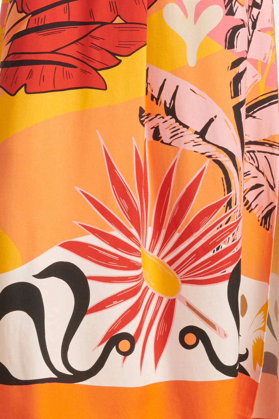 24048 Klassieke Zomer Maxi Jurk | Orange - Muticolour - Image 8