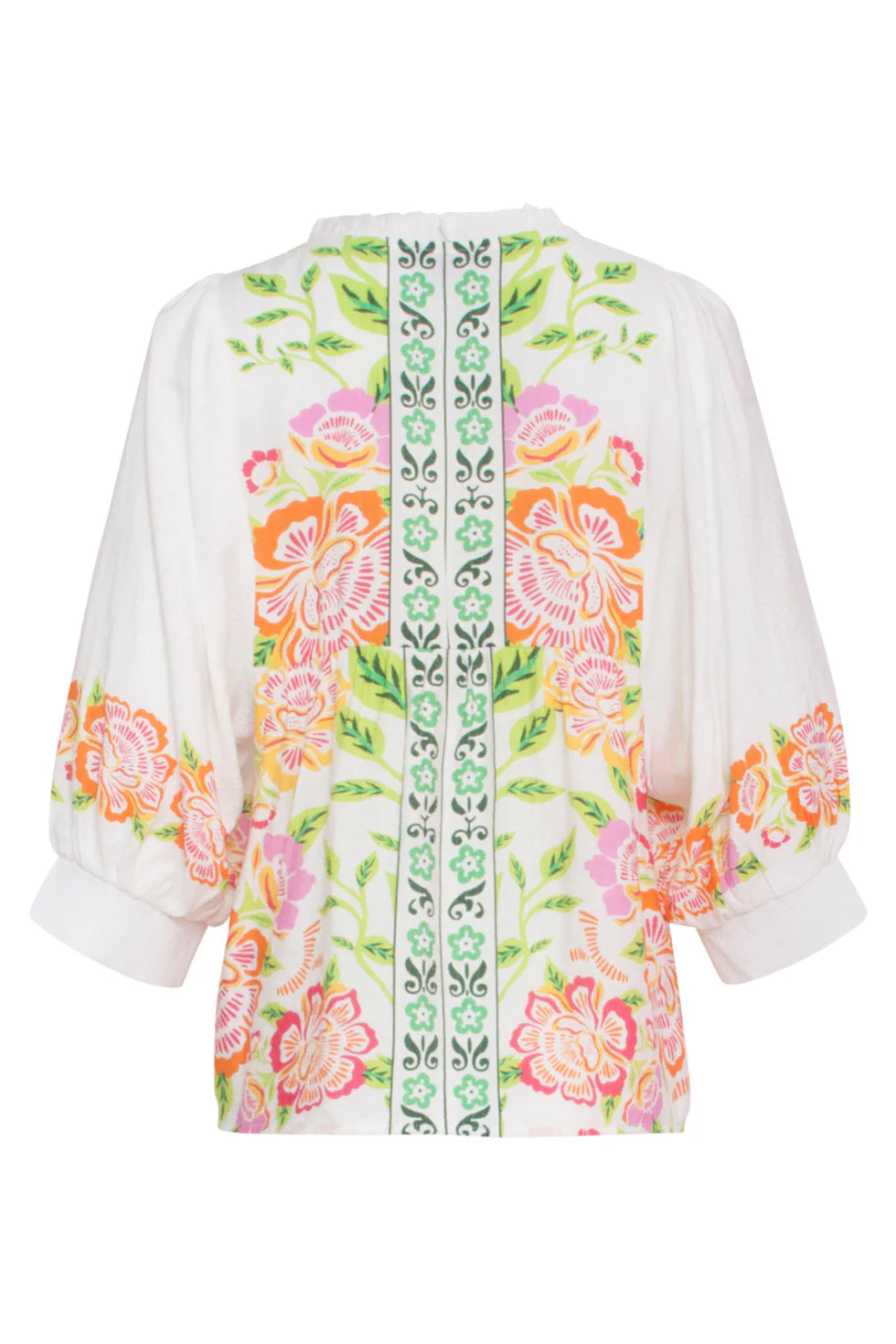 24063 Zomer Top Met Levendige Bloemenpatroon | White - Muticolour - Image 7