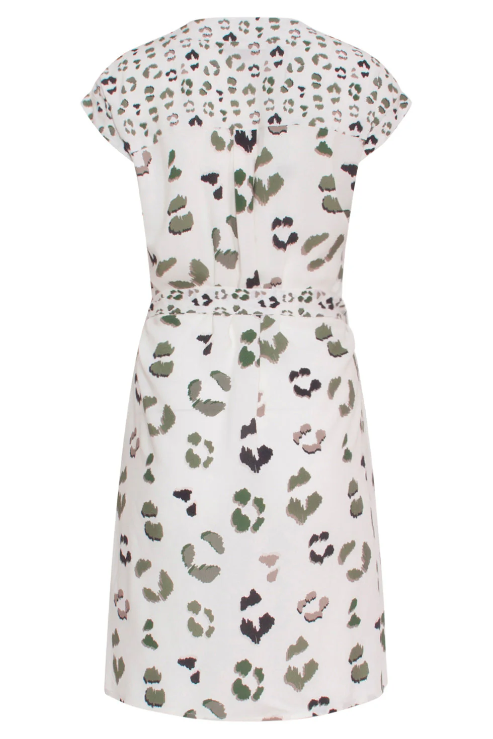 24065 Cheetah Print Jurk | Off White - Army - Image 7