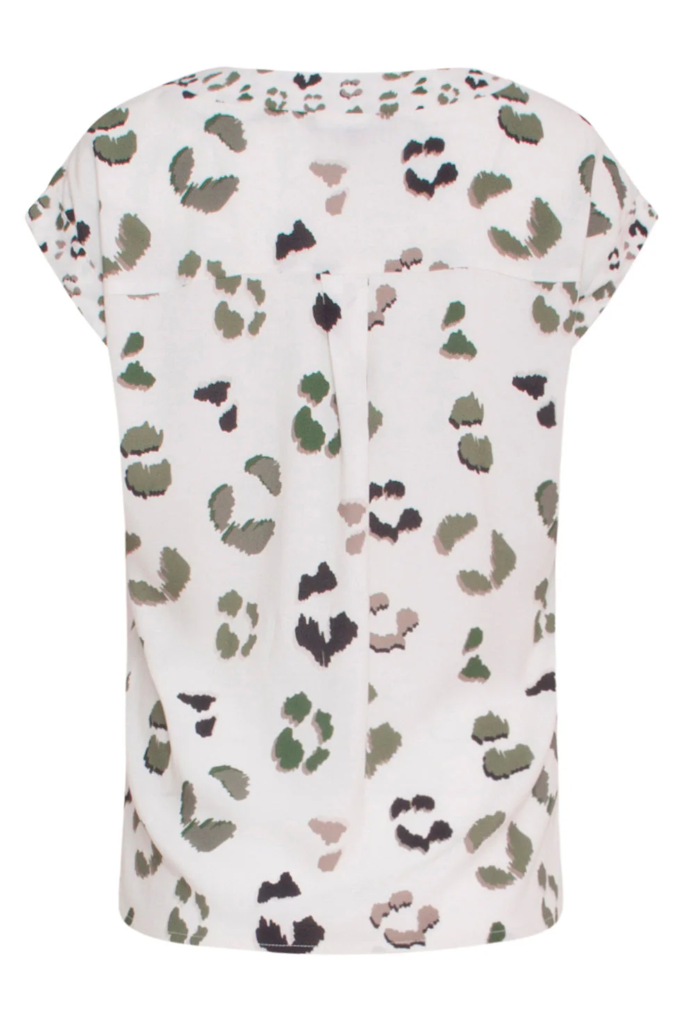 24066 Cheetah Print Top Met Omslagmouwen | Off White - Army - Image 7