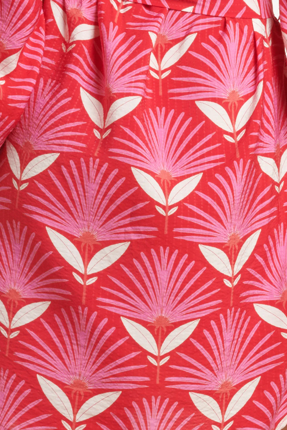 24067 Retro Bloemenprint Jurk Met Knielengte | Red - Pink - Image 8