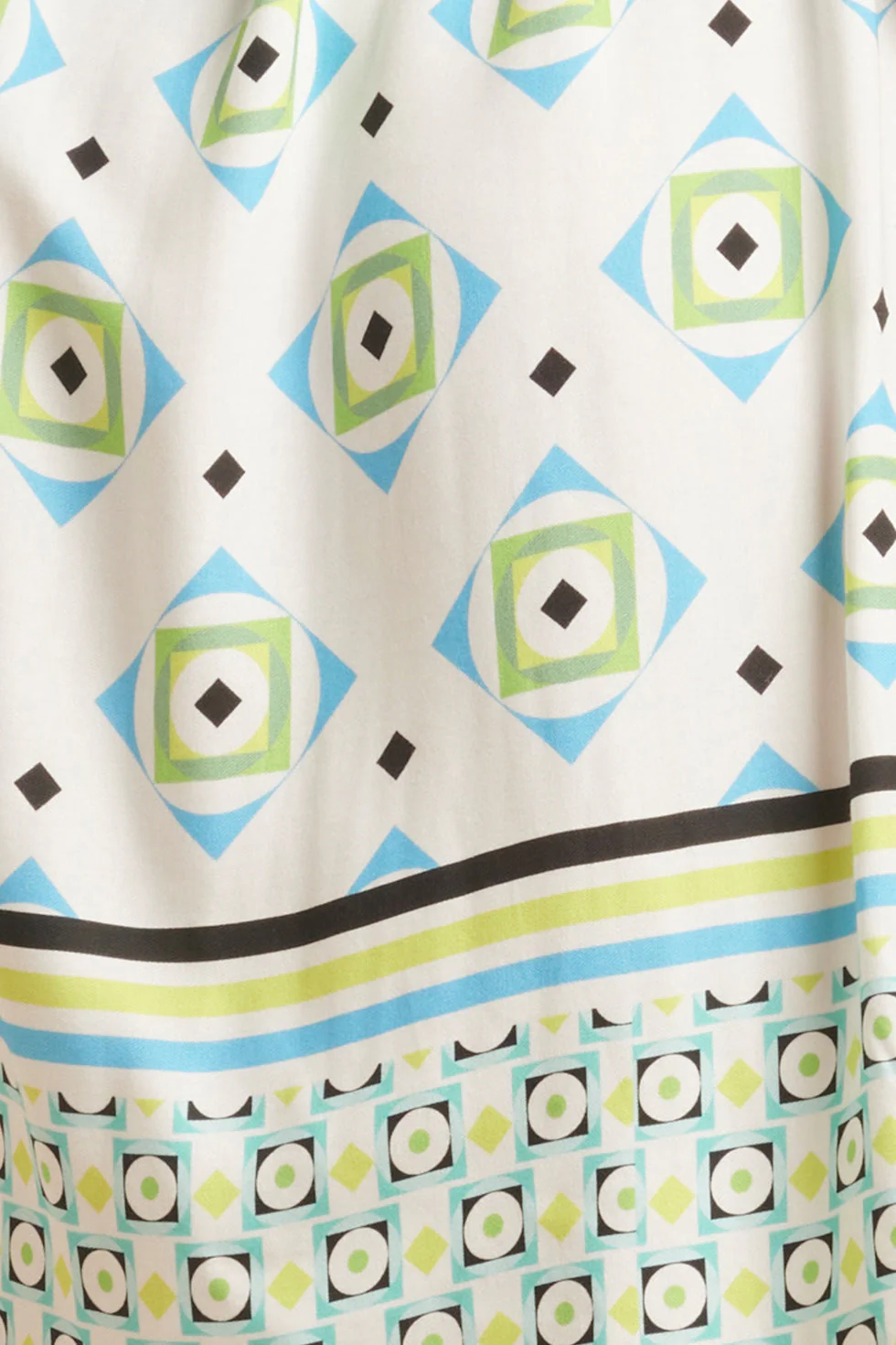 24072 Zomerjurk Met Korte Pofmouwenv-Hals | White - Muticolour - Image 8