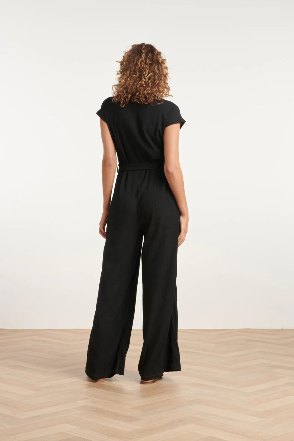 24083 Lange Aansluitende Jumpsuit | Black - Image 6