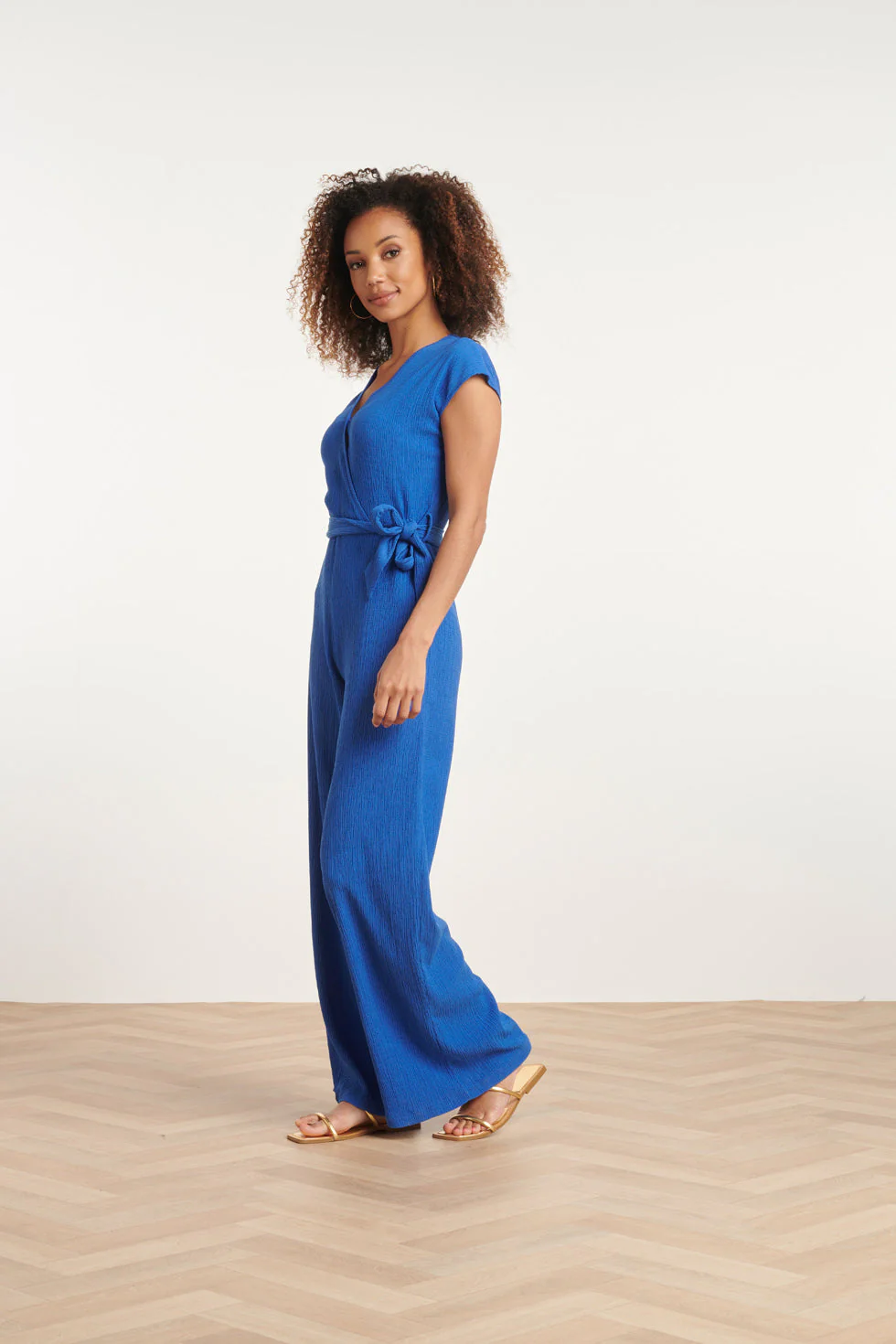 24083 Lange Aansluitende Jumpsuit | Cobalt - Image 4