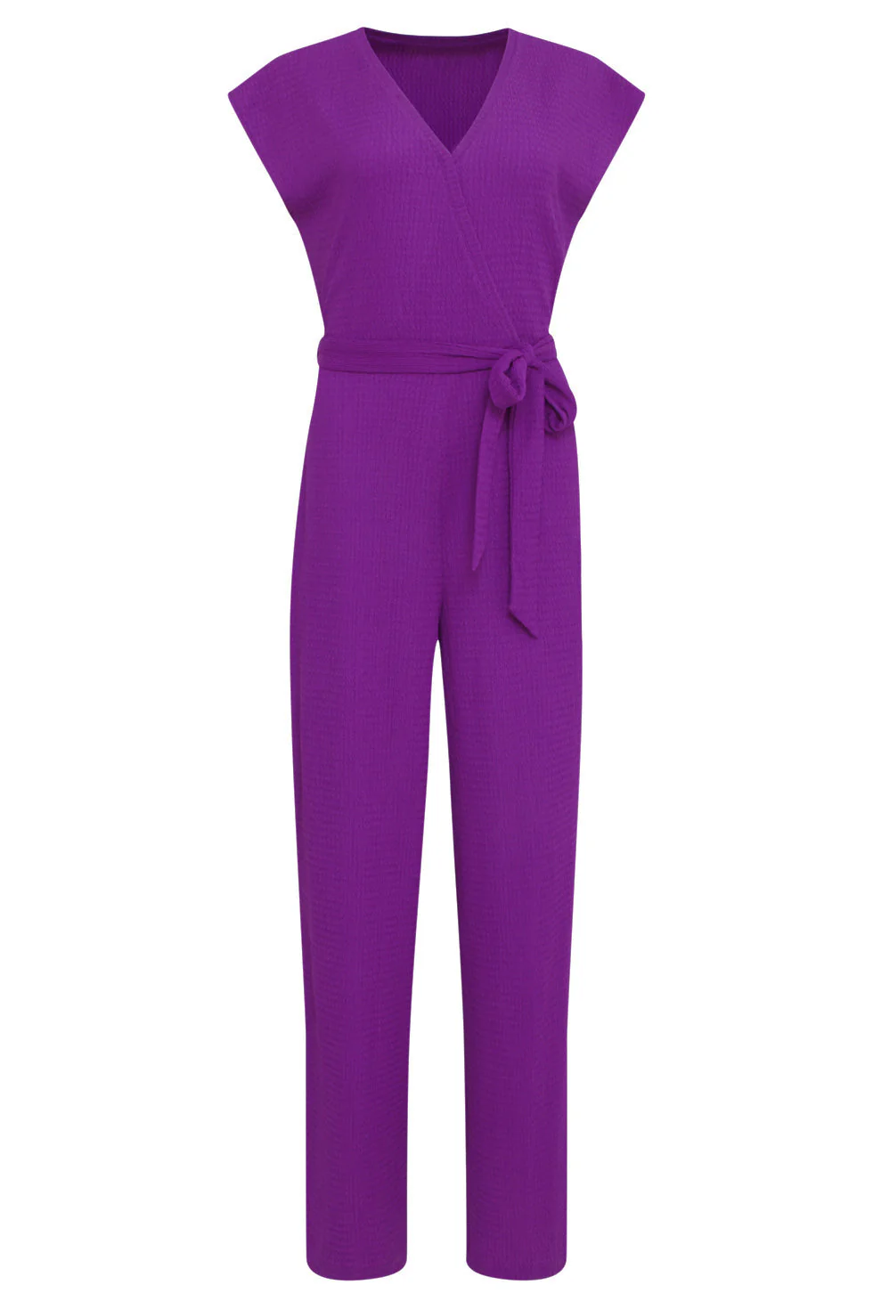 24083 Paars Lange Aansluitende Jumpsuit | Purple - Image 2
