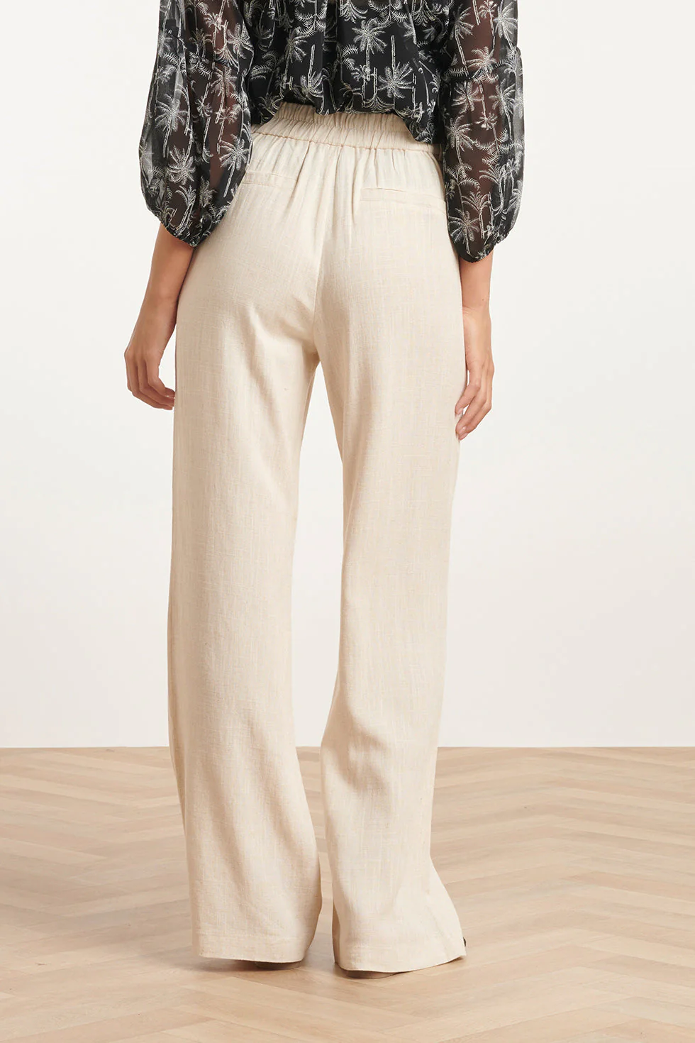 24085 Lange Broek Met Ritsriemlussen | Sand - Image 6