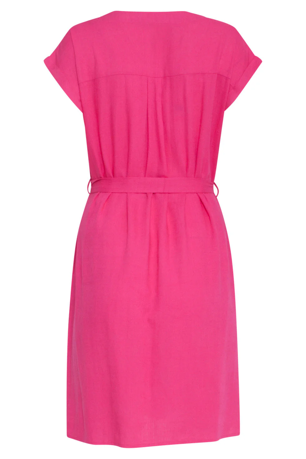 24087 Losvallende Linnen Jurk Met V-Halsriemfuchsia | Fuchsia - Image 7