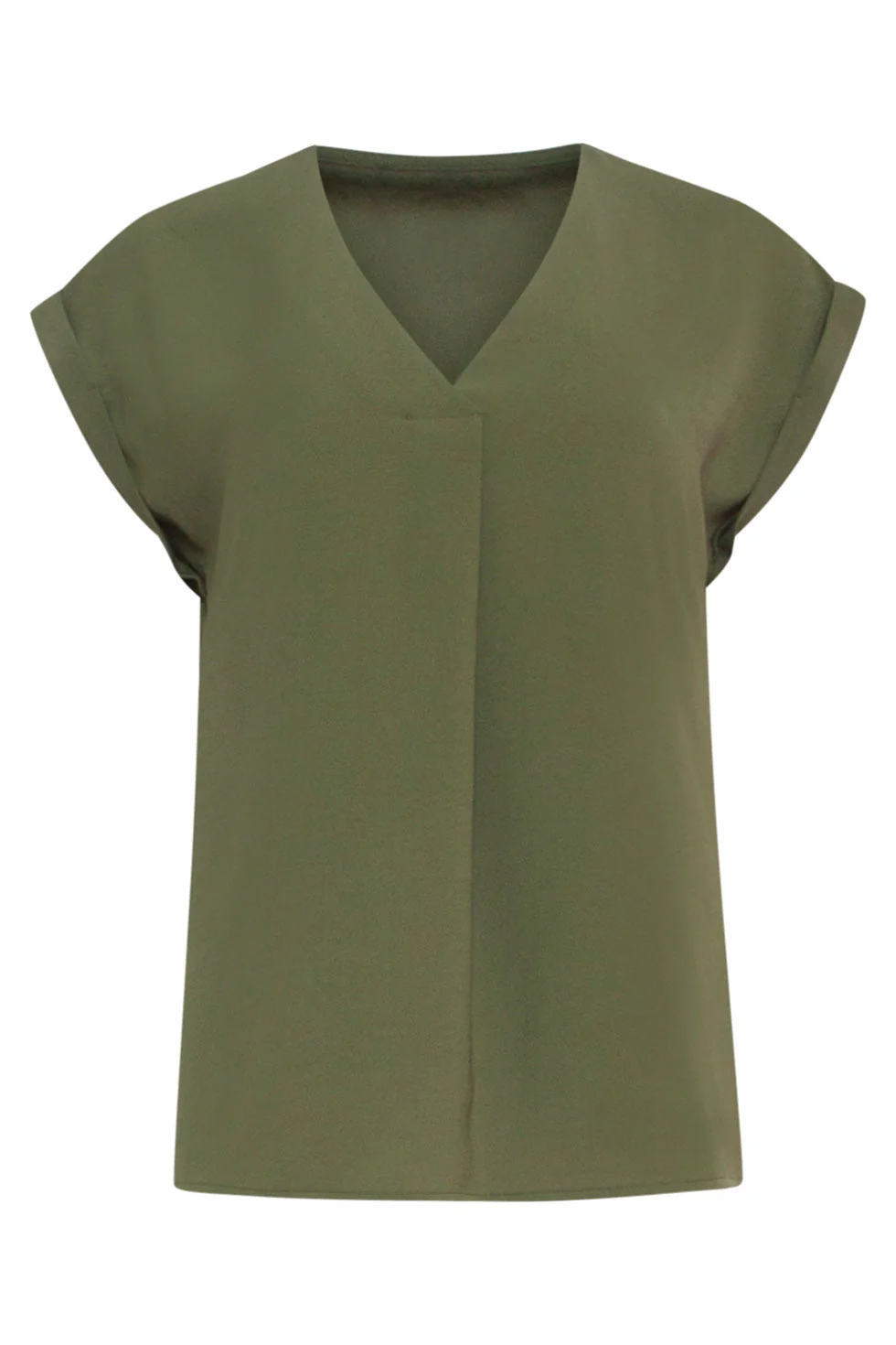 24089 Eenvoudige Losvallende Elegante Topwarm Mos | Army - Image 2