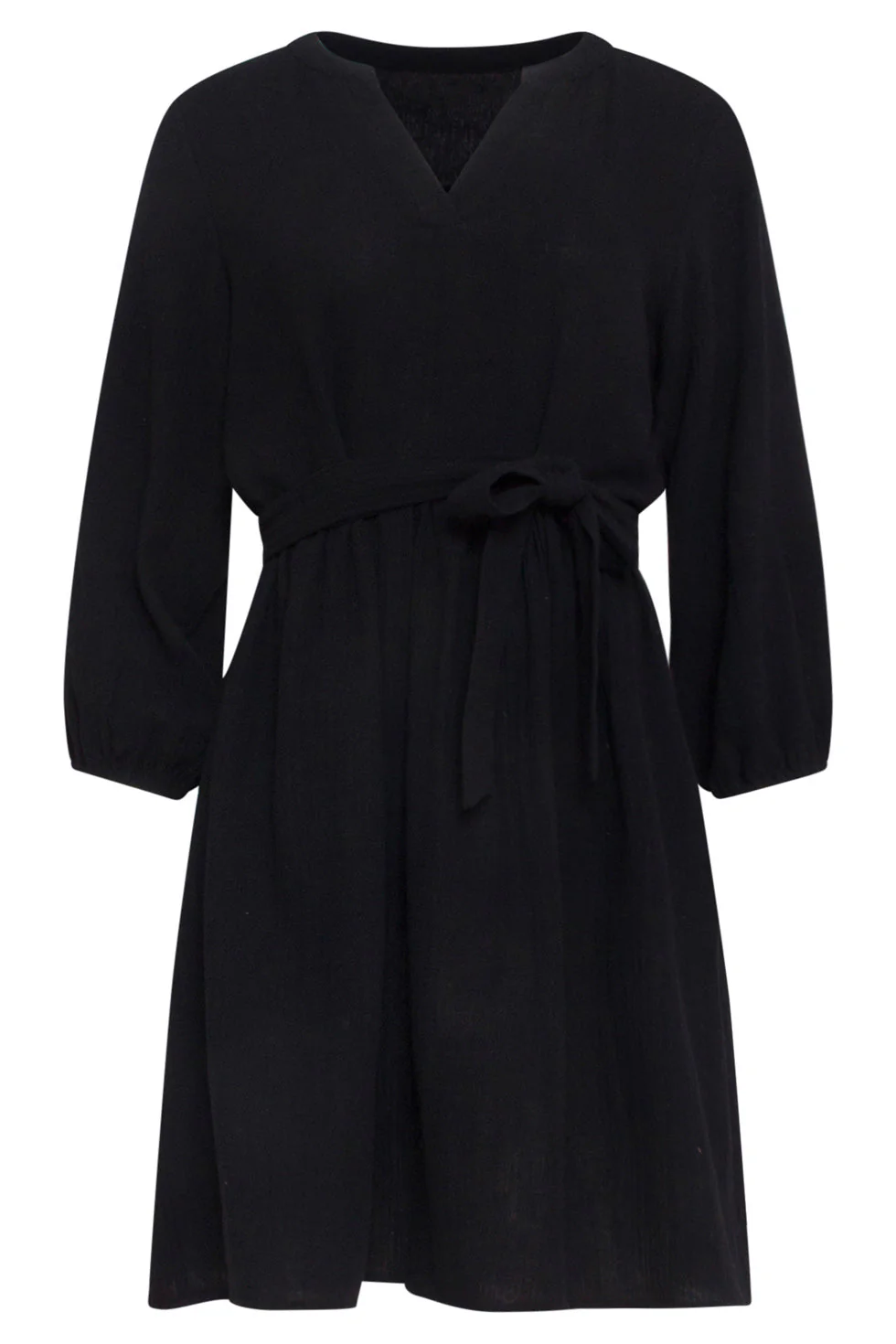 24091 Eenvoudige Zomerjurk Tetra Stof | Black - Image 2
