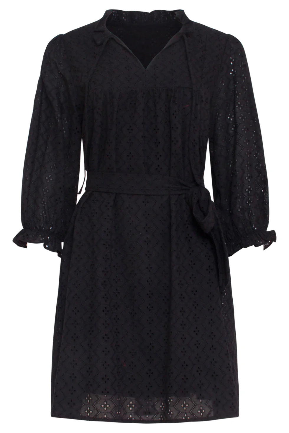 24097 Brie Anglaise Kort Jurkje | Black - Image 2