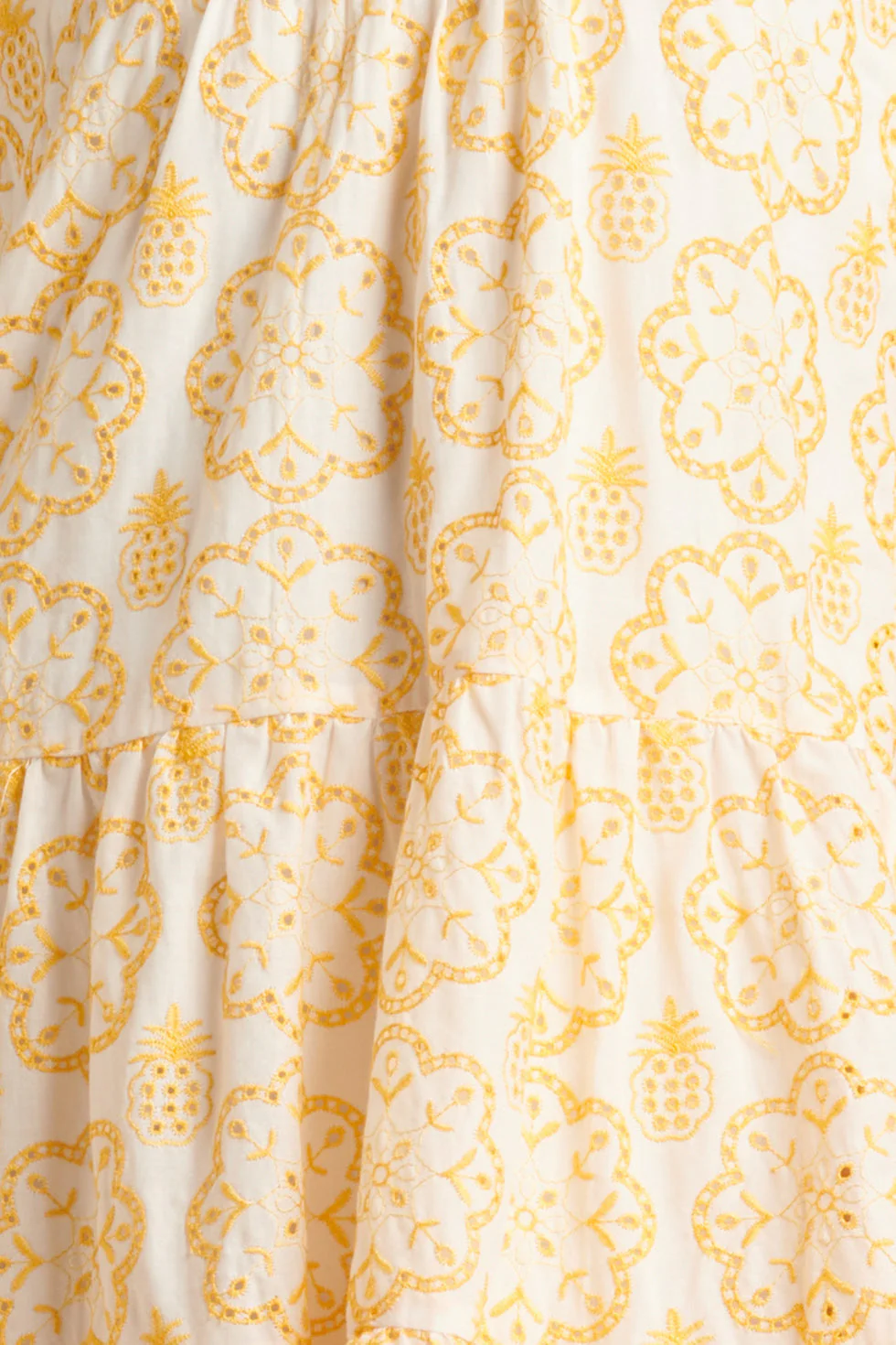 24107 Bloemen Top Met Brie Anglaisezonnig | White - Yellow - Image 8