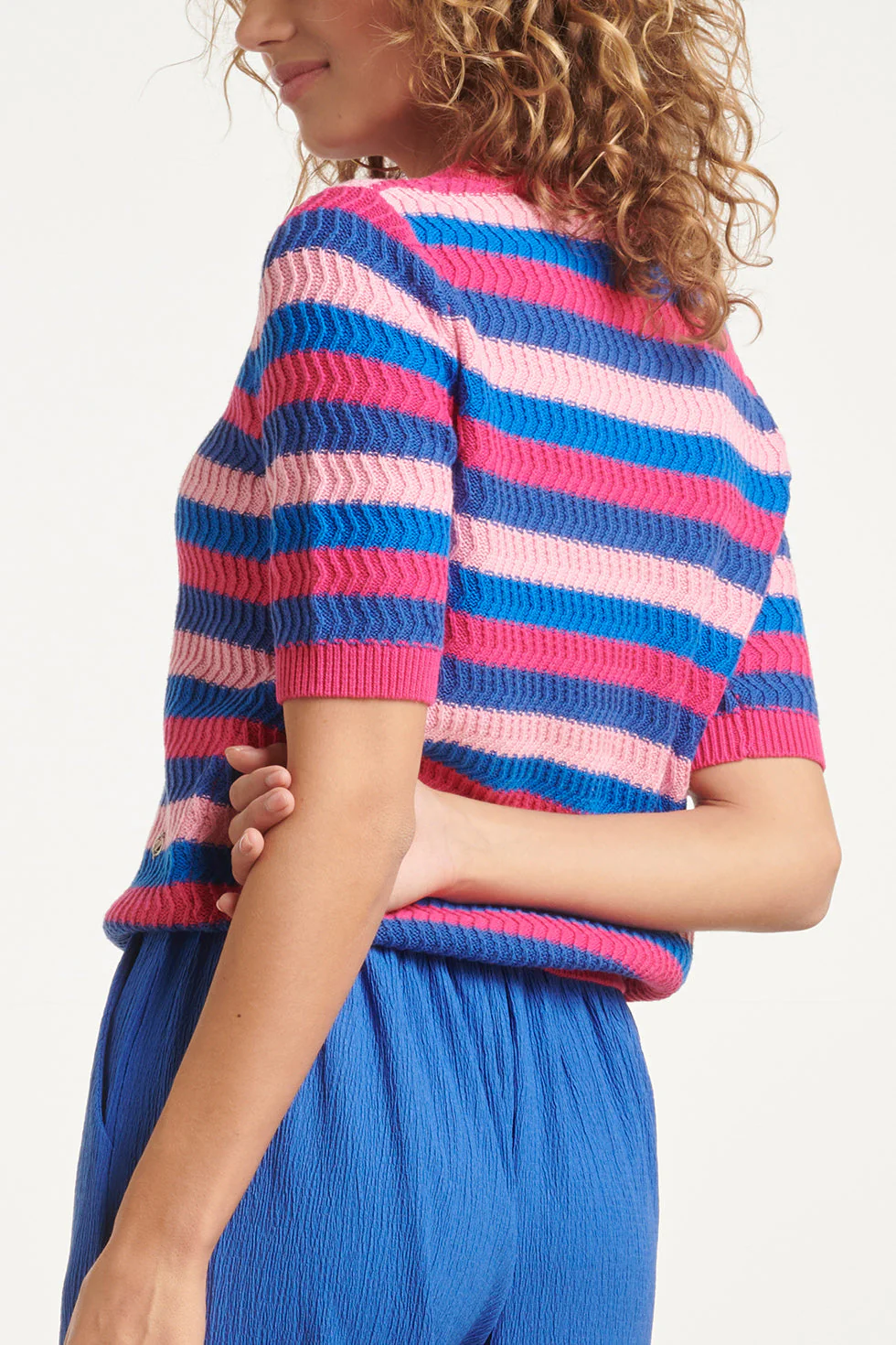 24122 Gebreide Trui Met Rijk Colorblock | Muticolour - Image 5