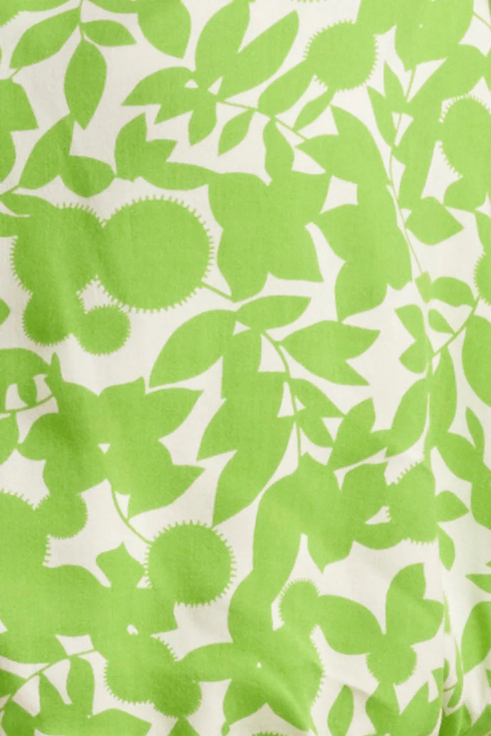 24134 Fel Top Met Bladerprint | Off White - Green - Image 8