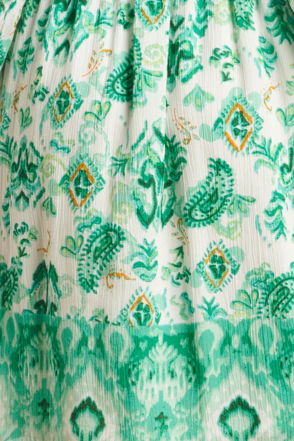24140 Fris - Ornamentprint Jurk Met V-Hals | White - Muticolour - Image 8