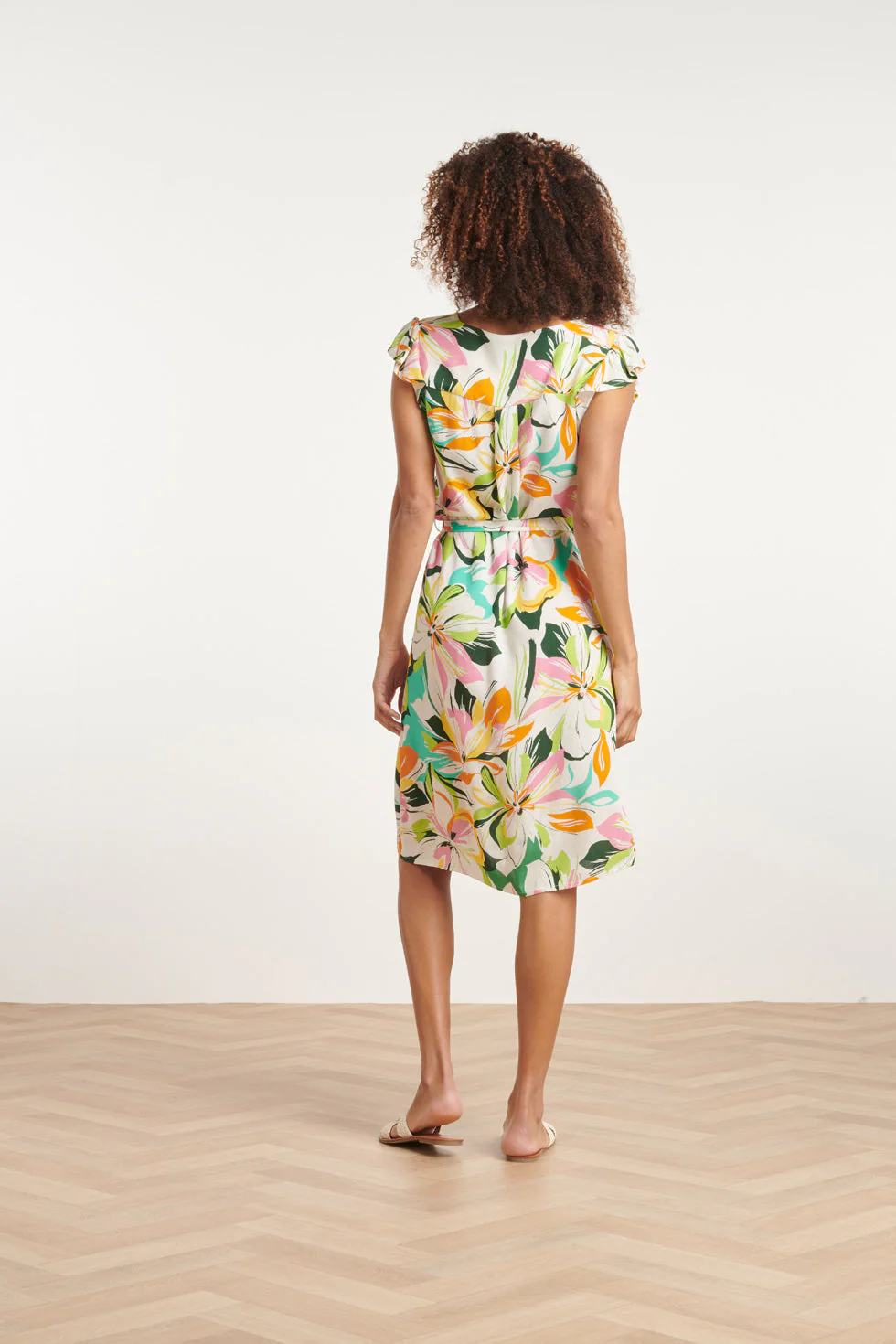 24148 Zomerjurk Met Bloemenprintlevendige En | Off White - Muticolour - Image 6