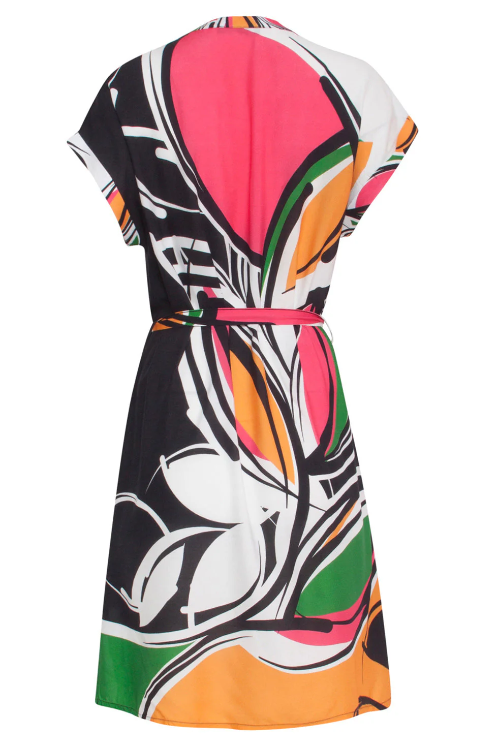 24151 Zomerjurk Met Abstracte Bloemenprint | Black - Muticolour - Image 7
