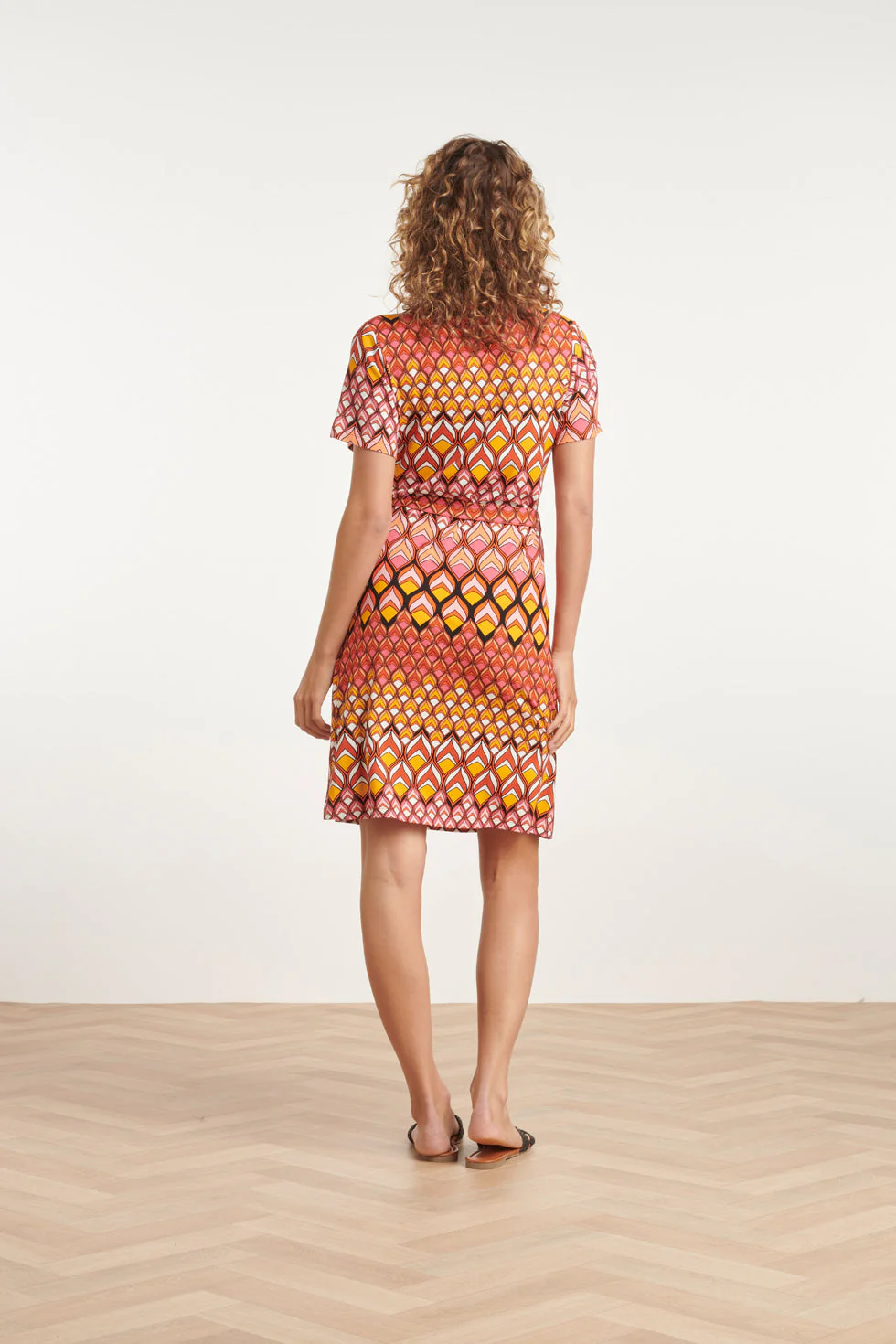 24153 Zomerjurk Met Retro Grafische Print | Muticolour - Image 6