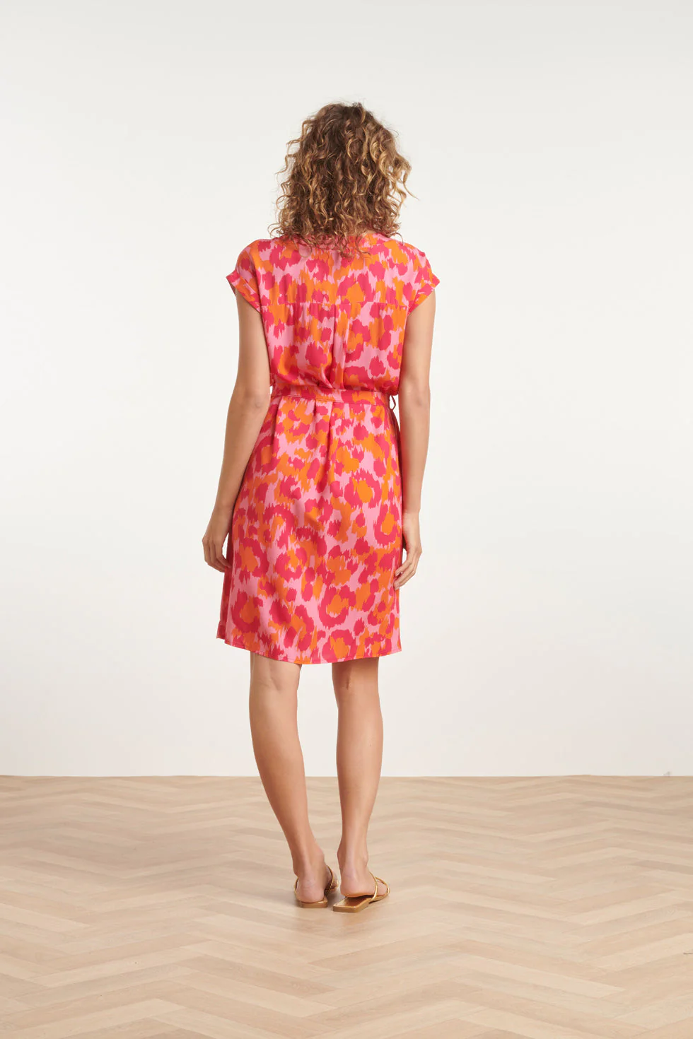 24161 Klassieke Jurk Met Gedurfd Cheetah Patroonfuchsia | Pink - Muticolour - Image 6