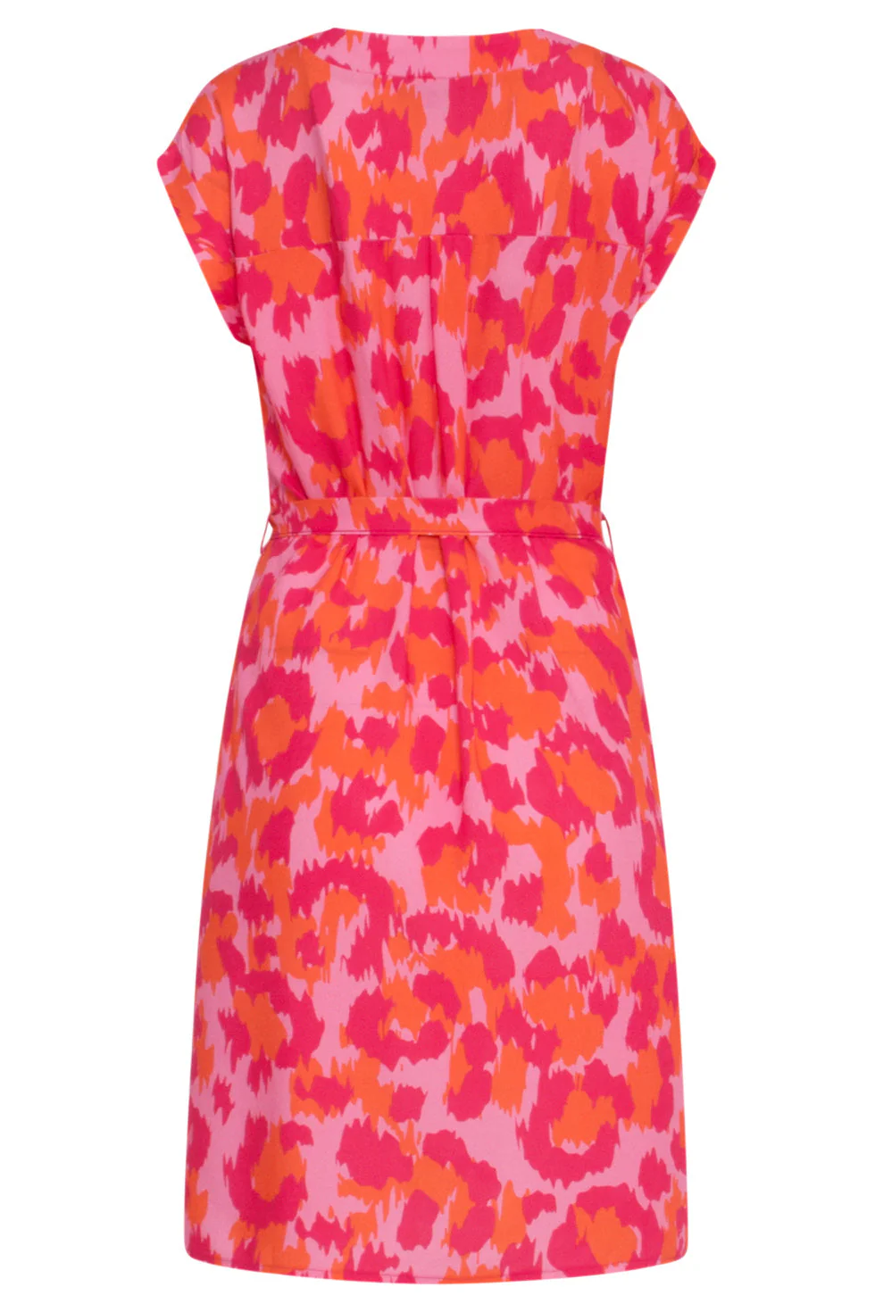 24161 Klassieke Jurk Met Gedurfd Cheetah Patroonfuchsia | Pink - Muticolour - Image 7