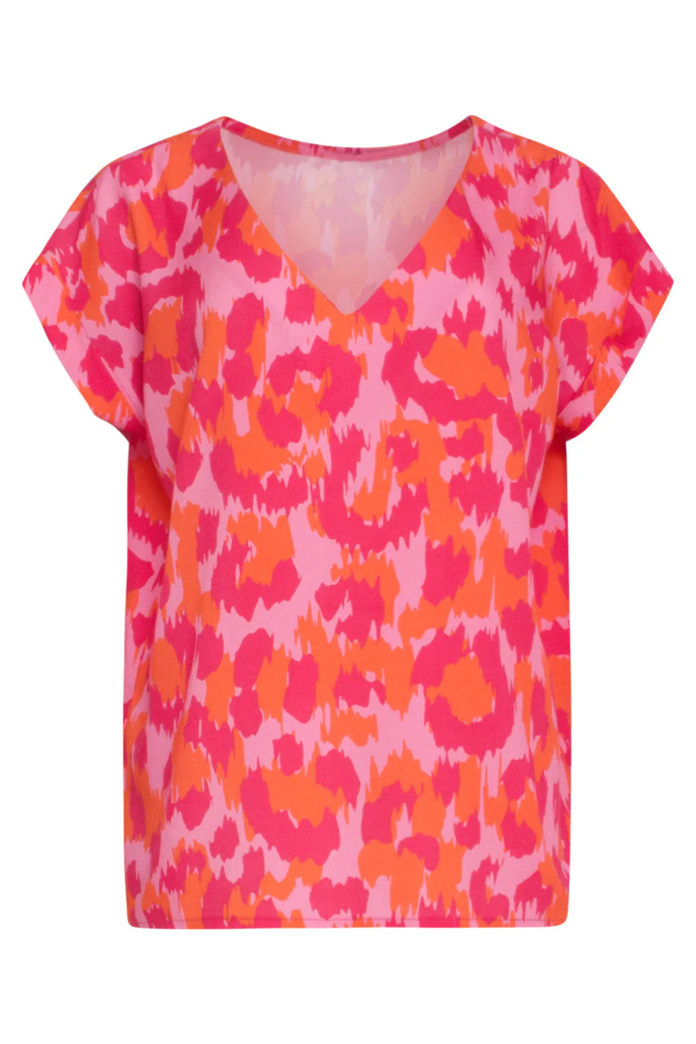 24162 Top Met Gedurfd Cheetah Patroonfuchsia | Pink - Muticolour - Image 2