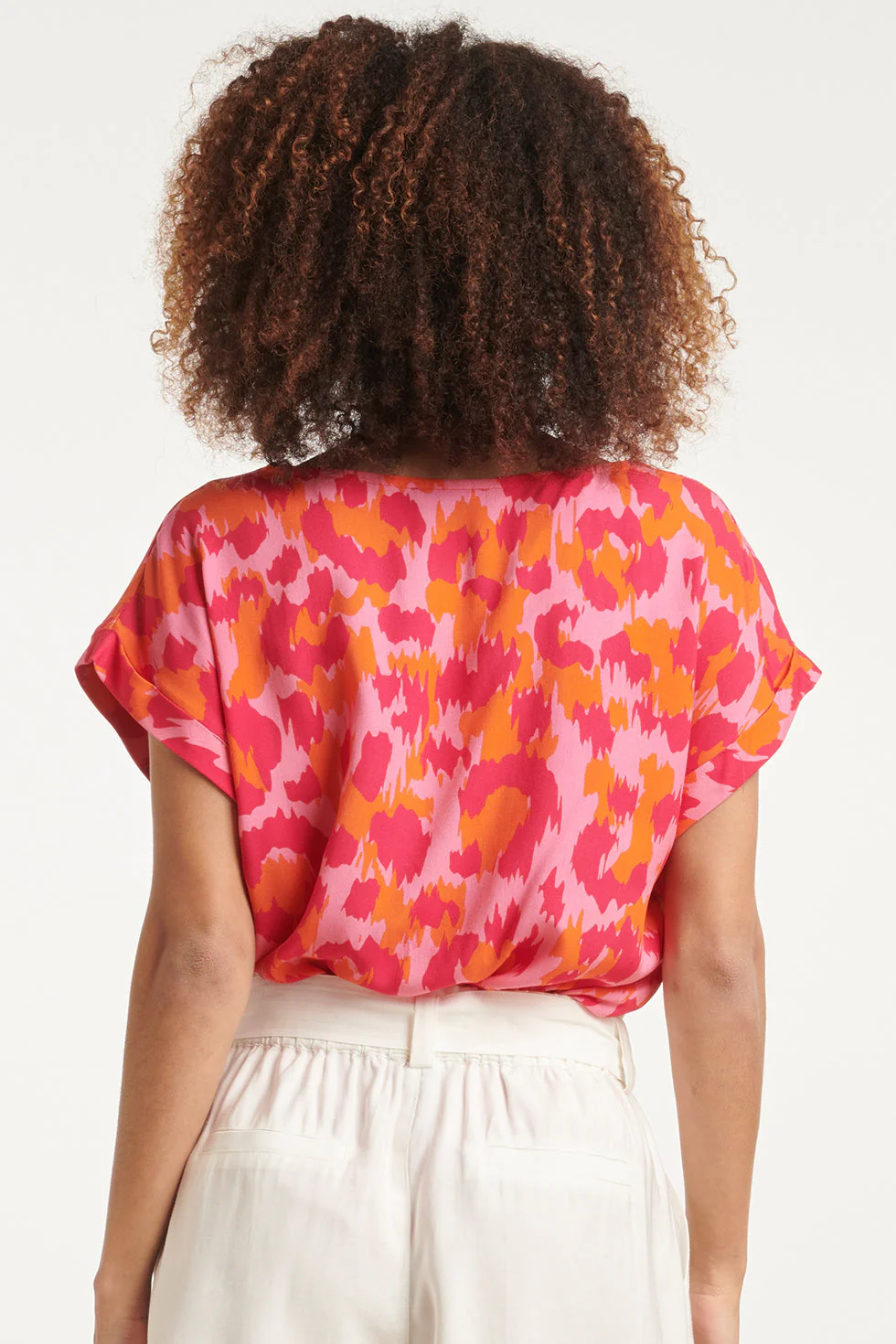 24162 Top Met Gedurfd Cheetah Patroonfuchsia | Pink - Muticolour - Image 6