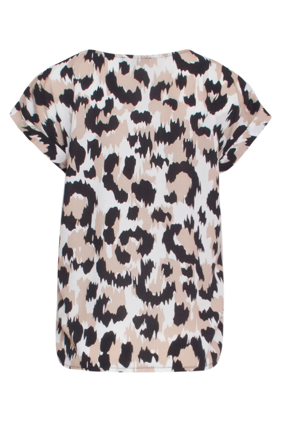 24164 Top Met Gedurfd Cheeta Patroon | Off White - Black - Image 7
