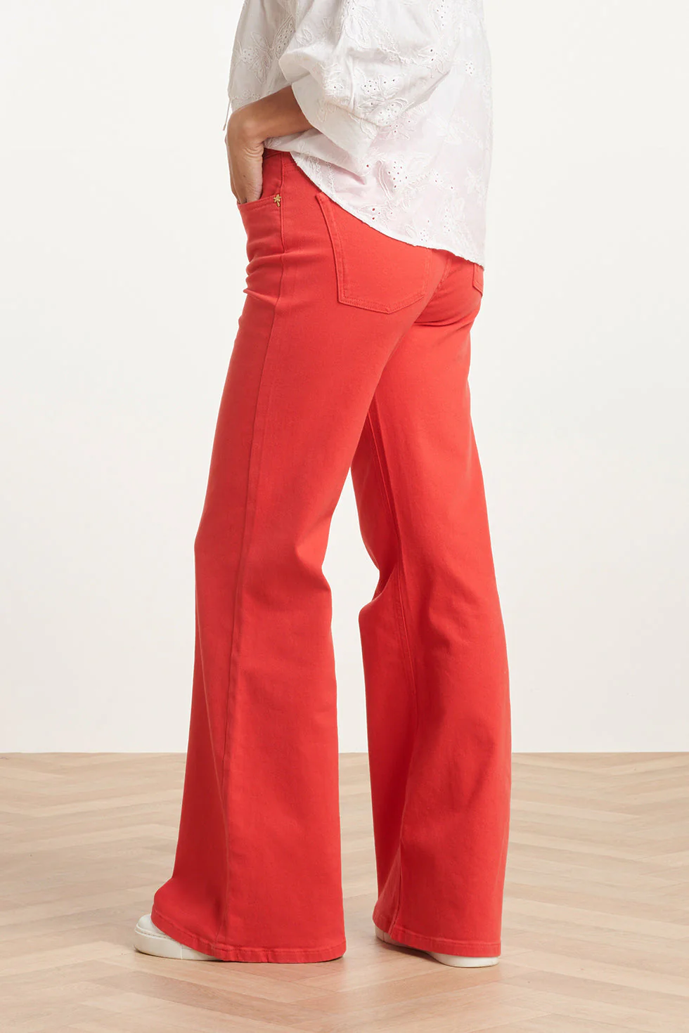 24169  Flared Jeans | Red - Image 5