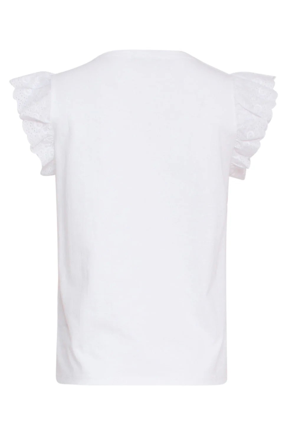 24170 Basic Te Top Met Brie Anglaise | White - Image 7