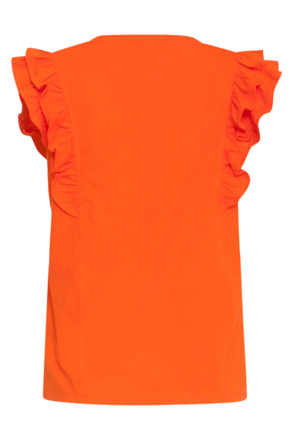 24171 Basic Top Met Speelse Dubbele Ruches | Light Orange - Image 7