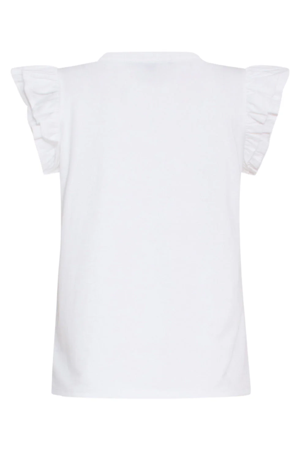 24172 Te Top Met Speelse Ruchesbloemenborduursel | White - Pink - Image 7
