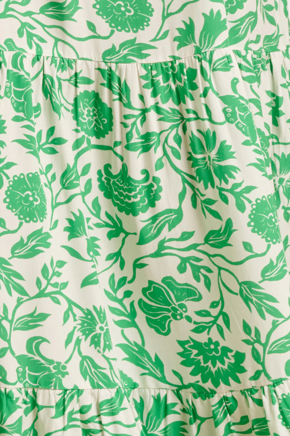 24319 Zomerse Levendige Bloemen Top | White - Green - Image 8