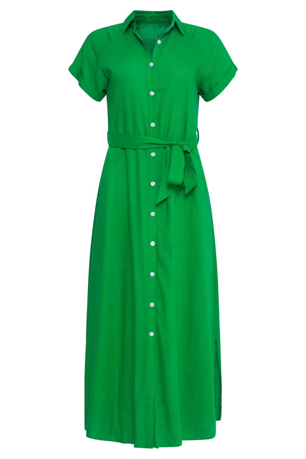 24348 Ademende Zomer Shirtjurk | Green - Image 2