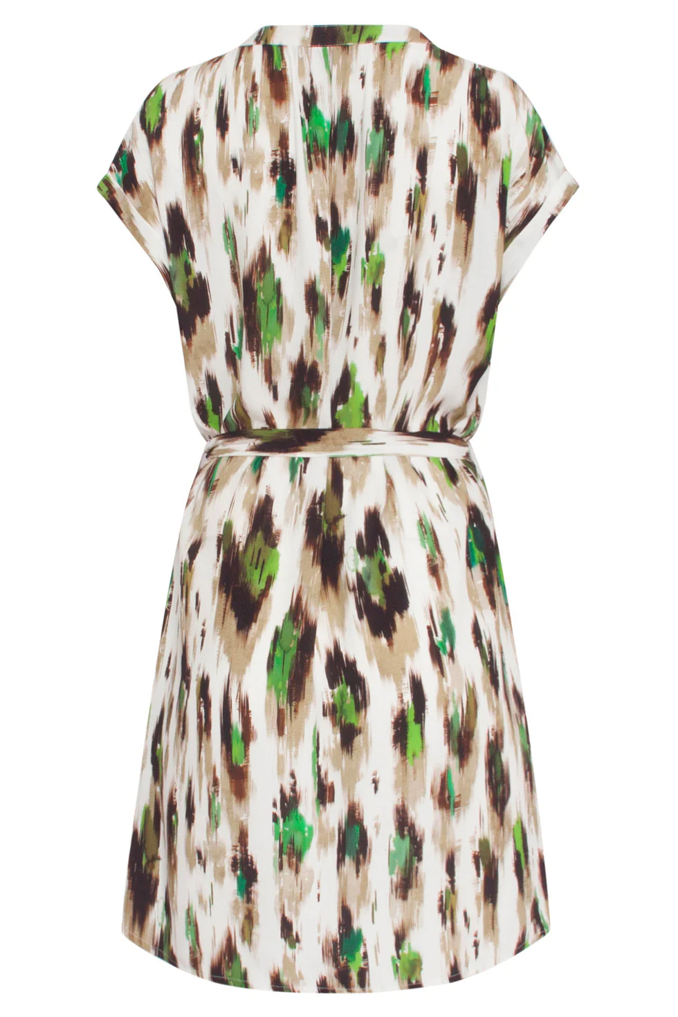 24364 Dames Te Jurk Met  Dieren Print | Off White - Muticolour - Image 7