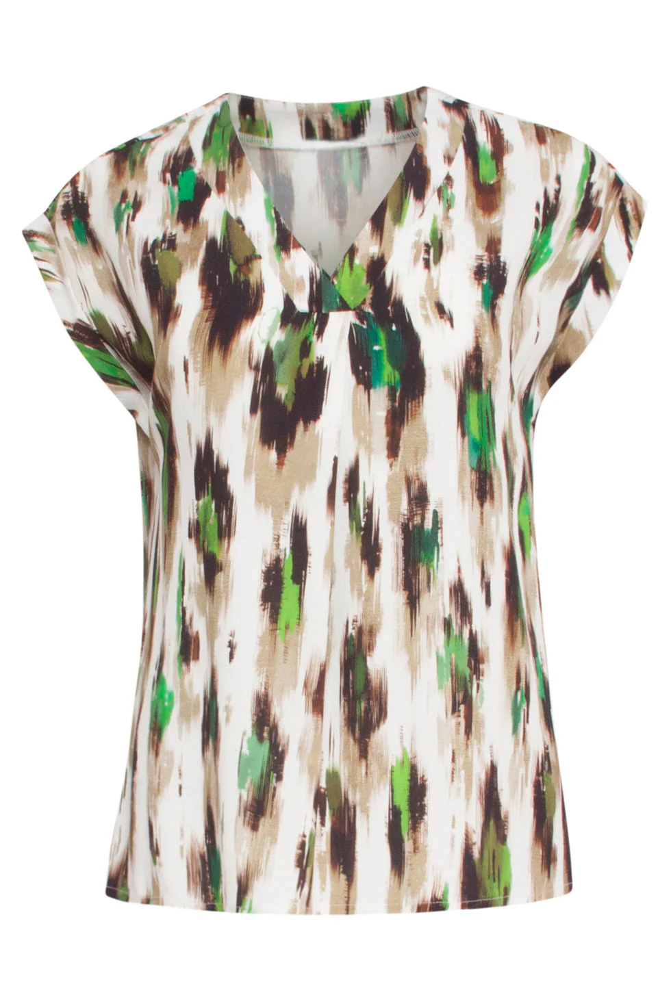 24365 Dames Te Top Met Dieren Print | Off White - Muticolour - Image 2