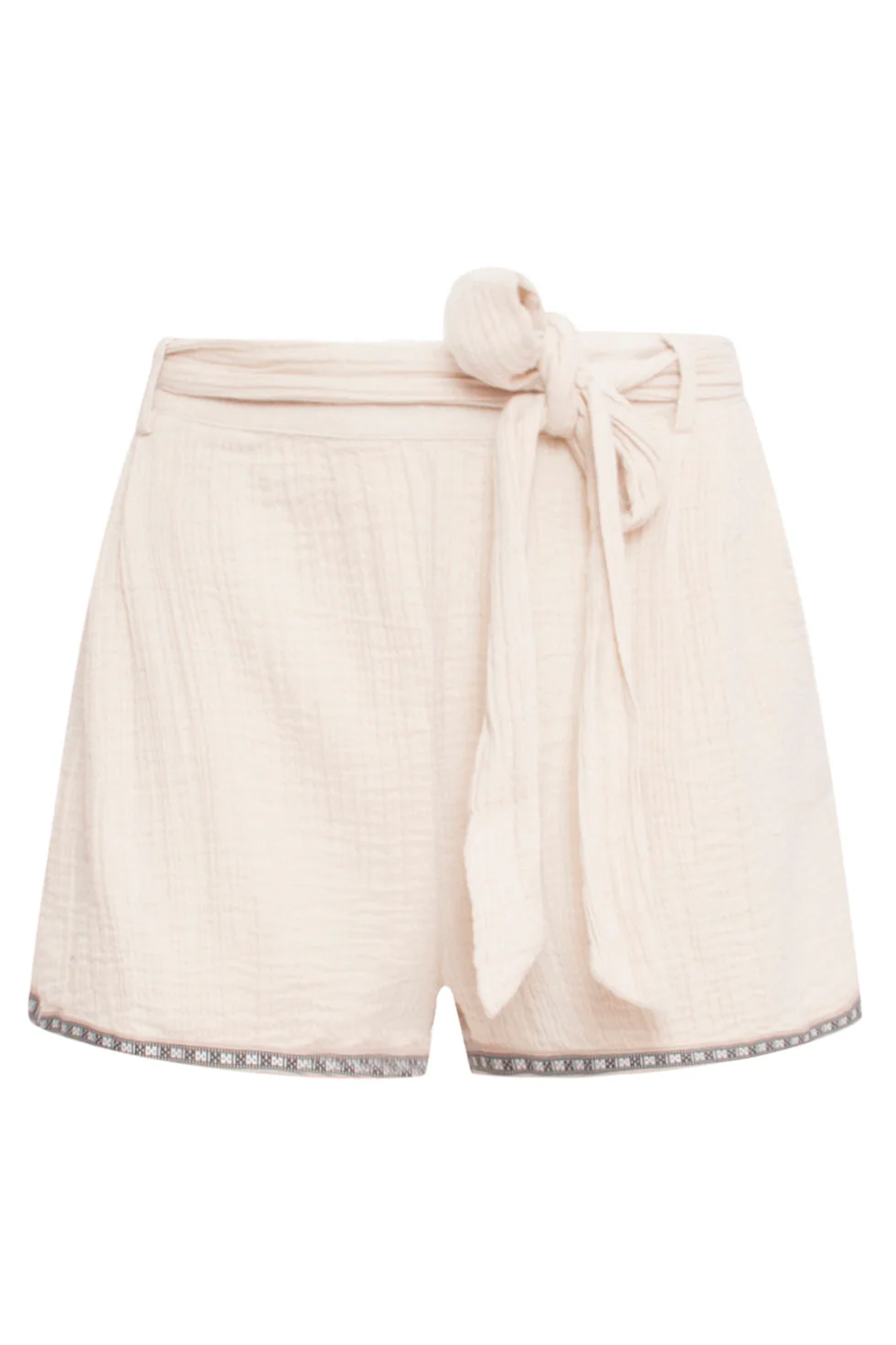 24381 Dames Shorts Met Azteekse Borduursels | Sand - Black - Image 2