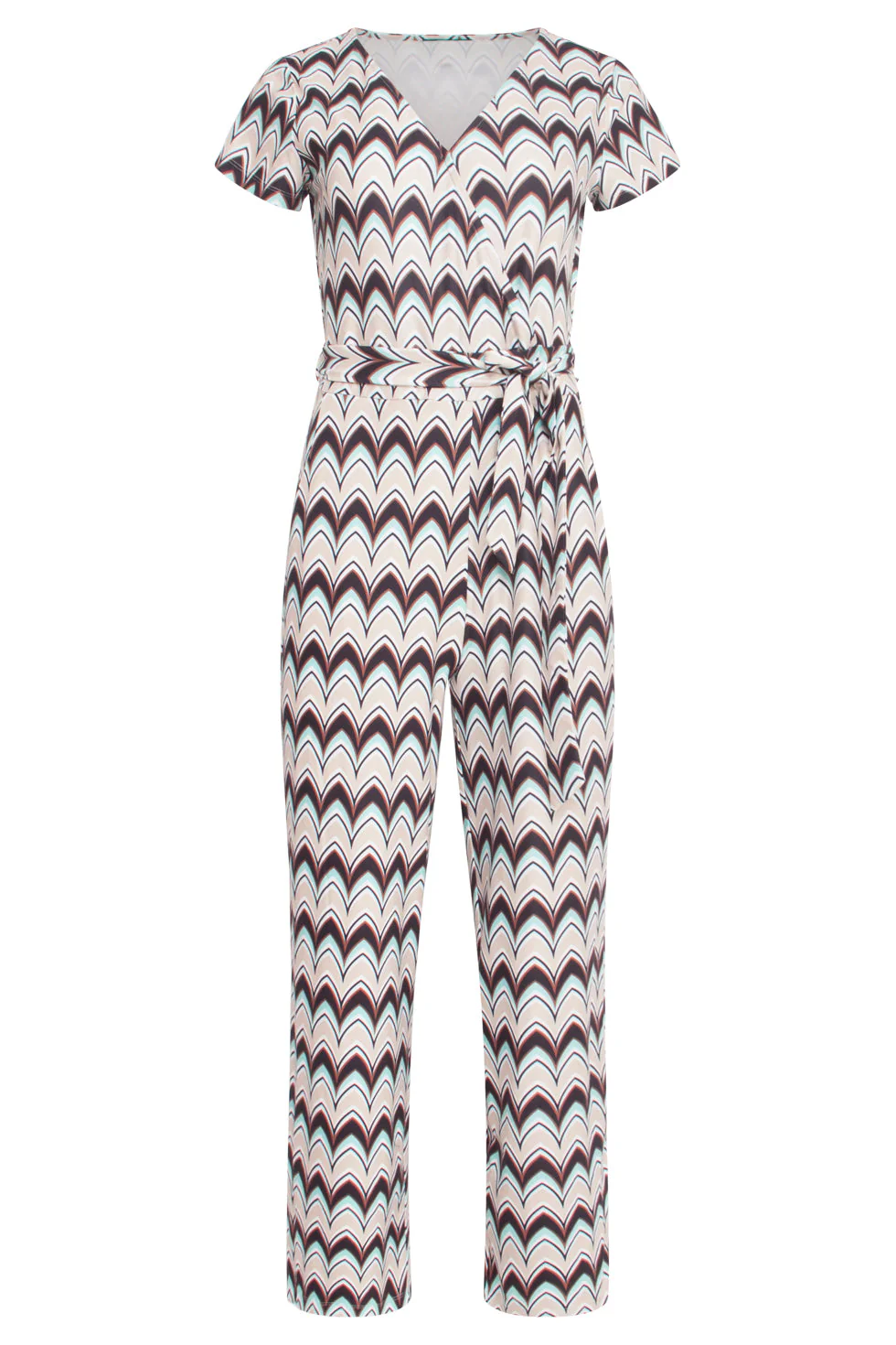 24427 Zachte Stretch Grafische Print Zomer Jumpsuit | Muticolour - Image 2
