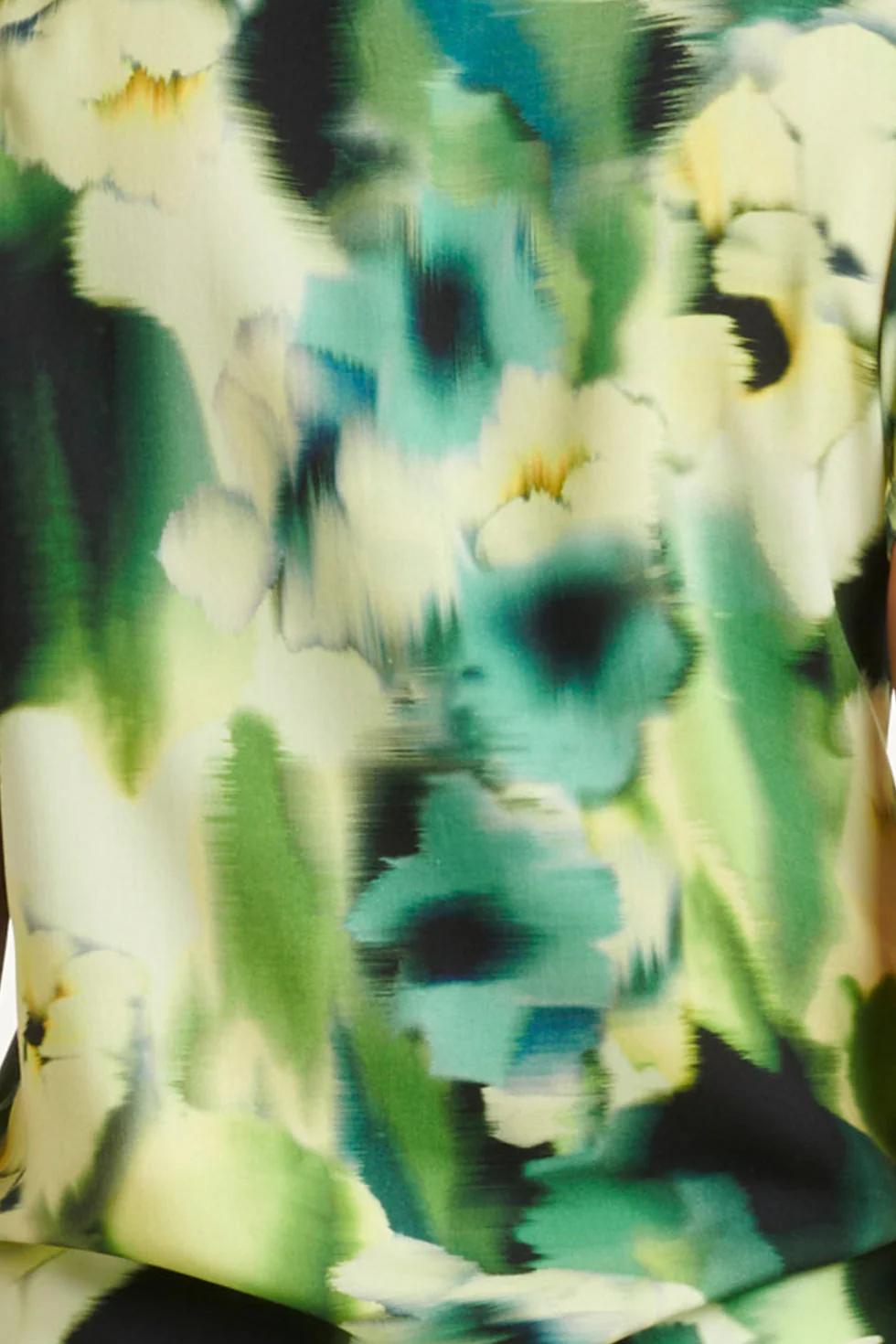 24428 Mashed Lemon Zomer Wijde Broek Met Abstracte Bloemenprint - Tinten | Black - Yellow - Image 7