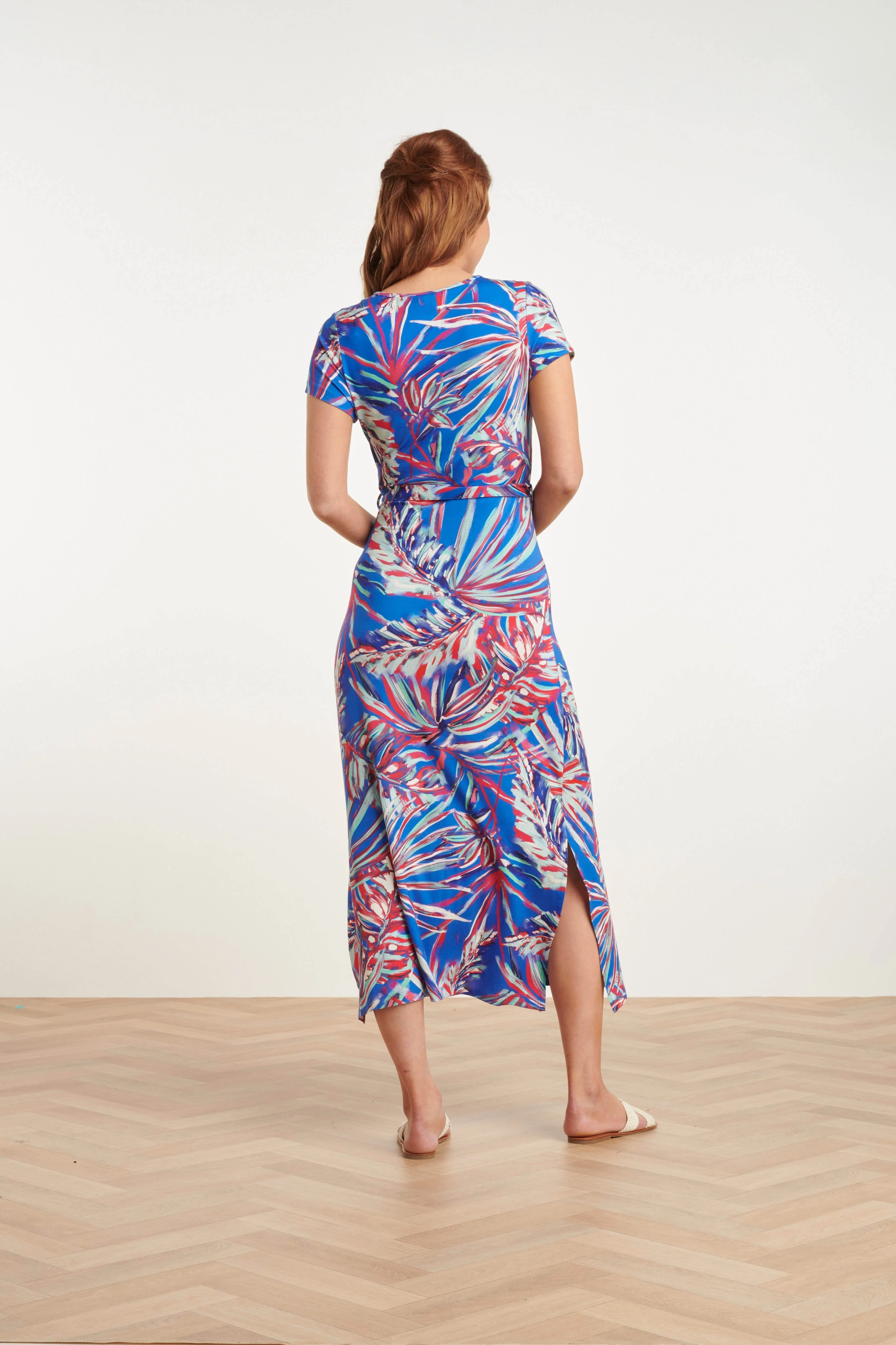 24442 Helder Bladprint Maxi Zomerjurk | Muticolour - Image 6