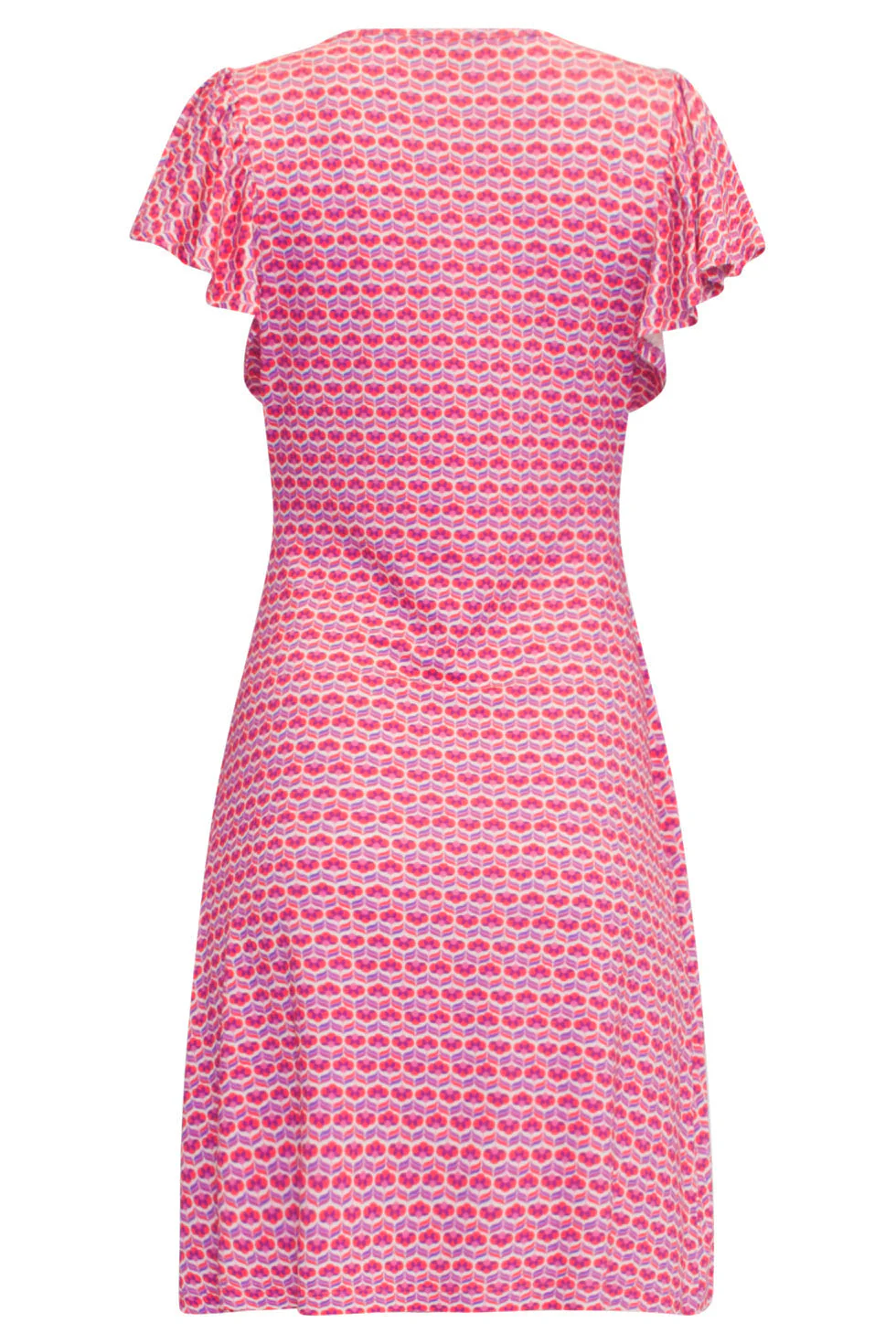 24443 Zachte Ruched Wrap Zomerjurk Met Retro Paars | Muticolour - Image 7