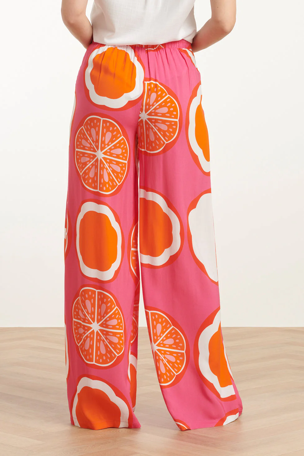 25027 Wide-Leg Broek Met Fruitprint | Pink - Muticolour - Image 6