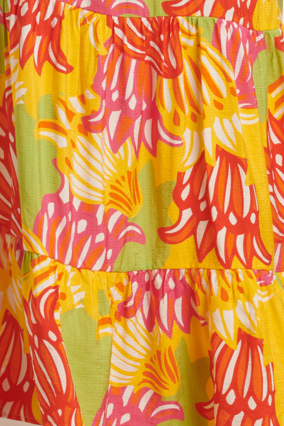 25029 Felgede Maxi Jurk Met Bloemenprint | Muticolour - Image 8